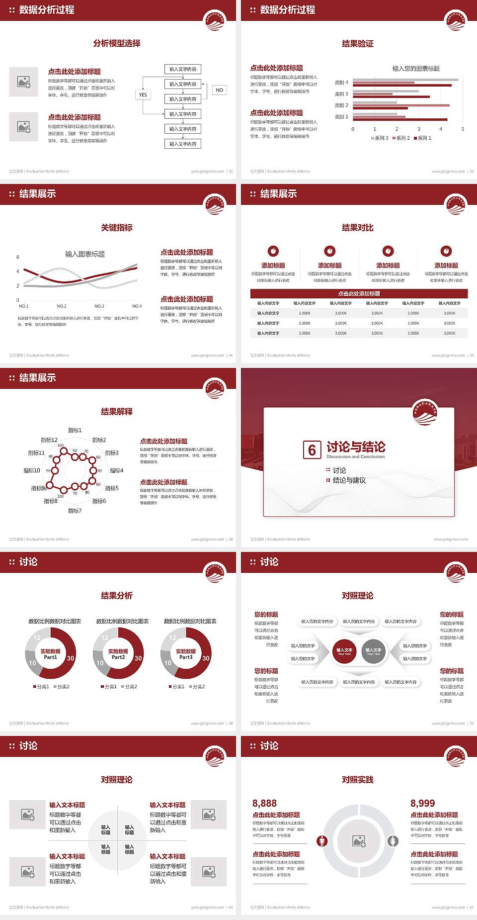 江苏航运职业技术学院论文答辩标准PPT模板4:3格式幻灯片预览图5