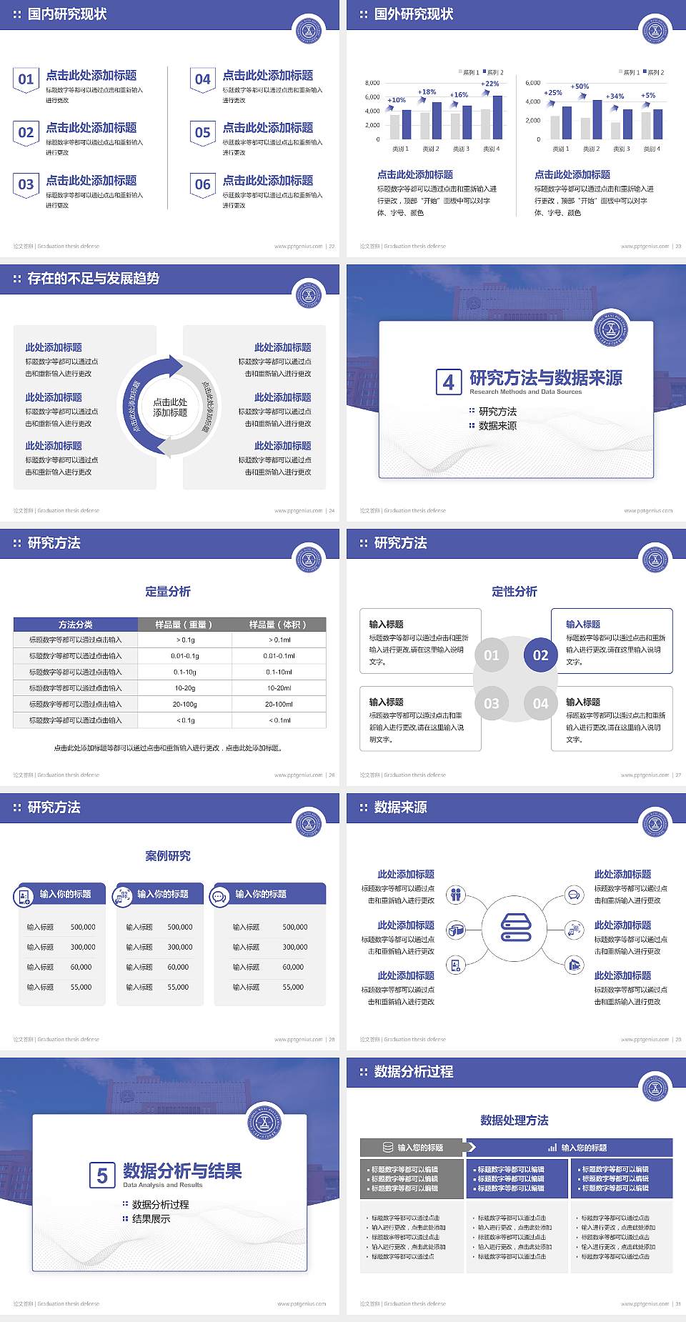 重庆五一职业技术学院论文答辩标准PPT模板4:3格式幻灯片预览图4