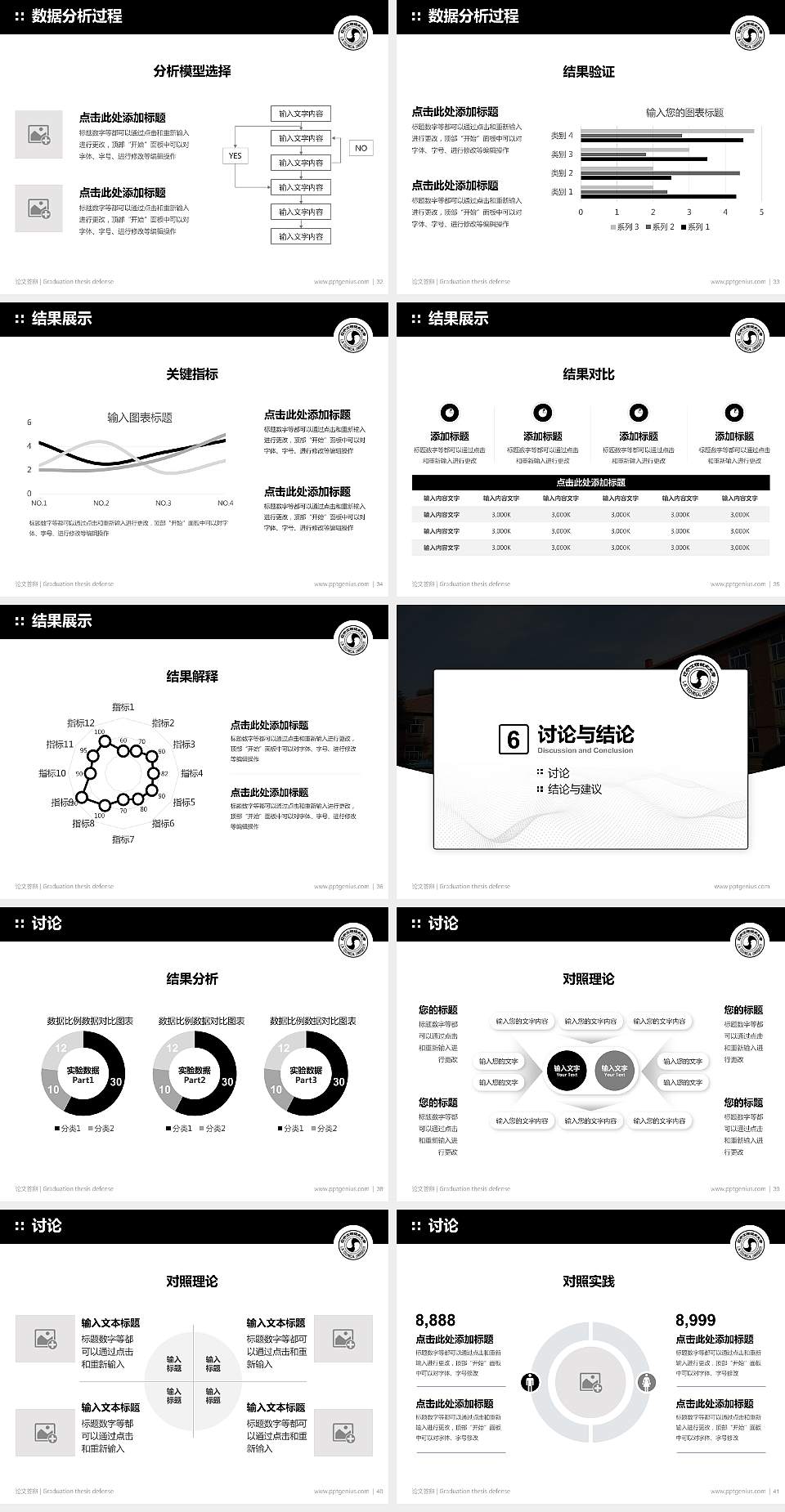 辽宁工程技术大学论文答辩标准PPT模板4:3格式幻灯片预览图5