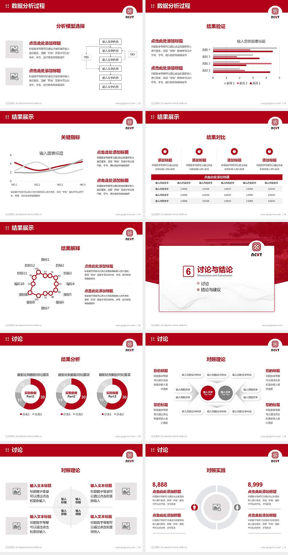 南宁职业技术学院论文答辩标准PPT模板4:3格式幻灯片预览图5