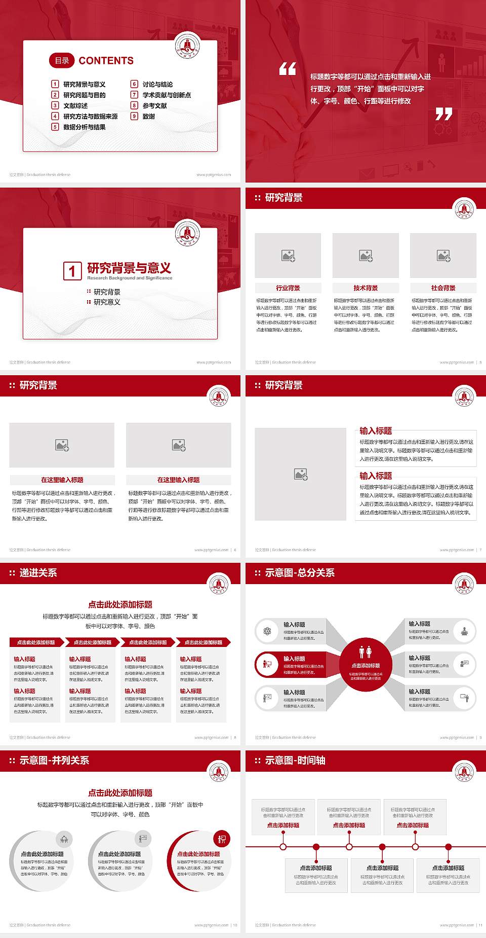 兰州财经大学论文答辩标准PPT模板4:3格式幻灯片预览图2