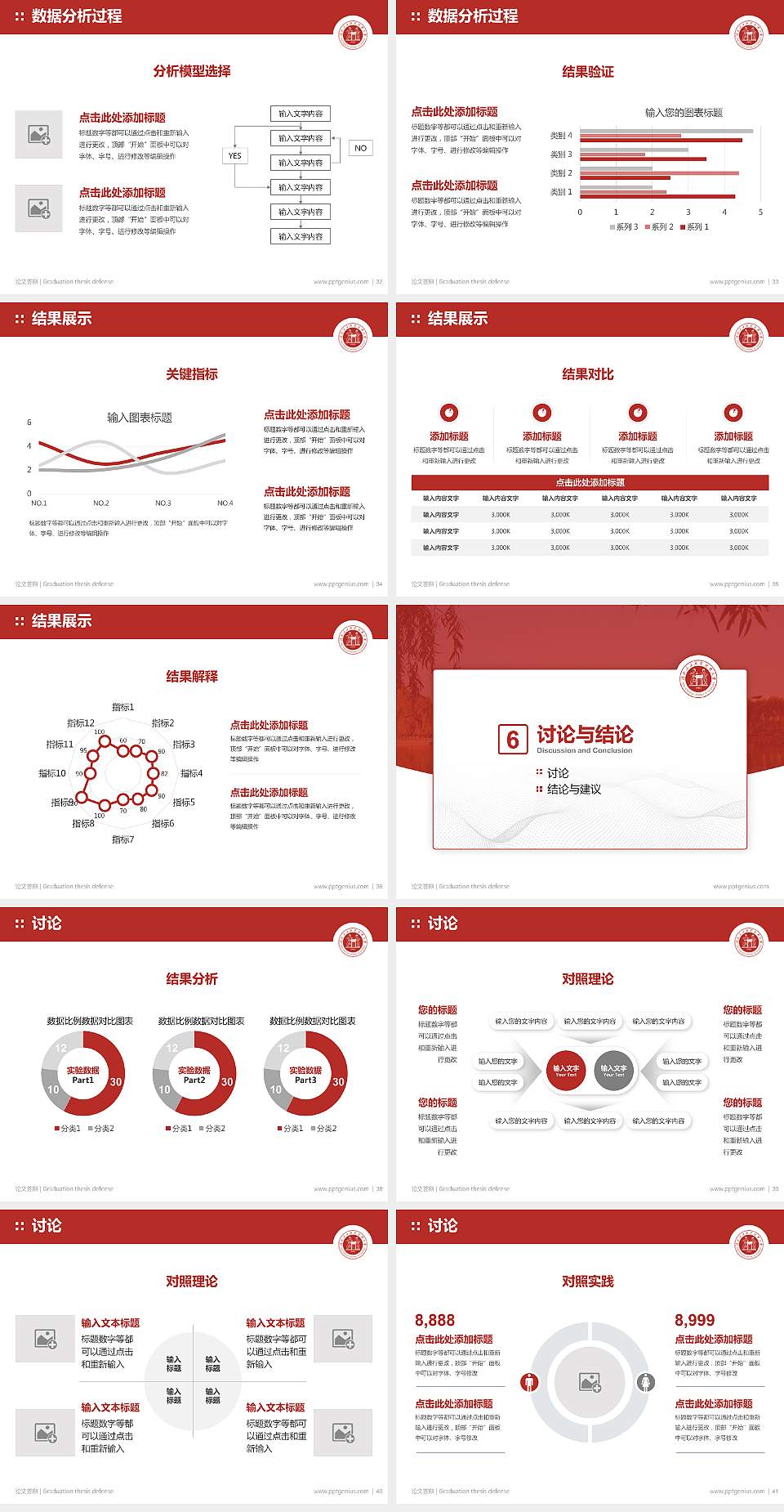 河北石油职业技术大学论文答辩标准PPT模板4:3格式幻灯片预览图5