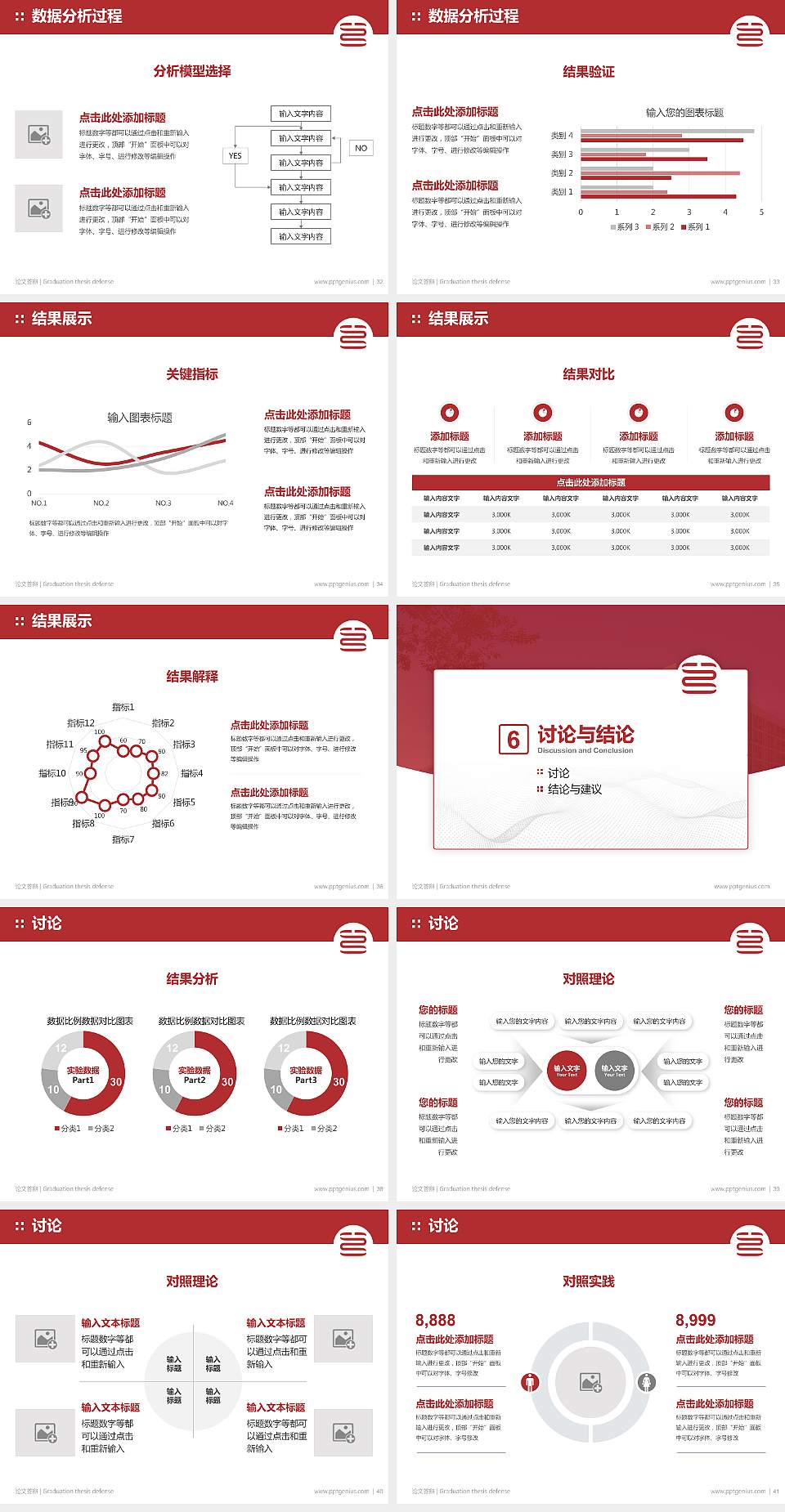 长江艺术工程职业学院论文答辩标准PPT模板4:3格式幻灯片预览图5