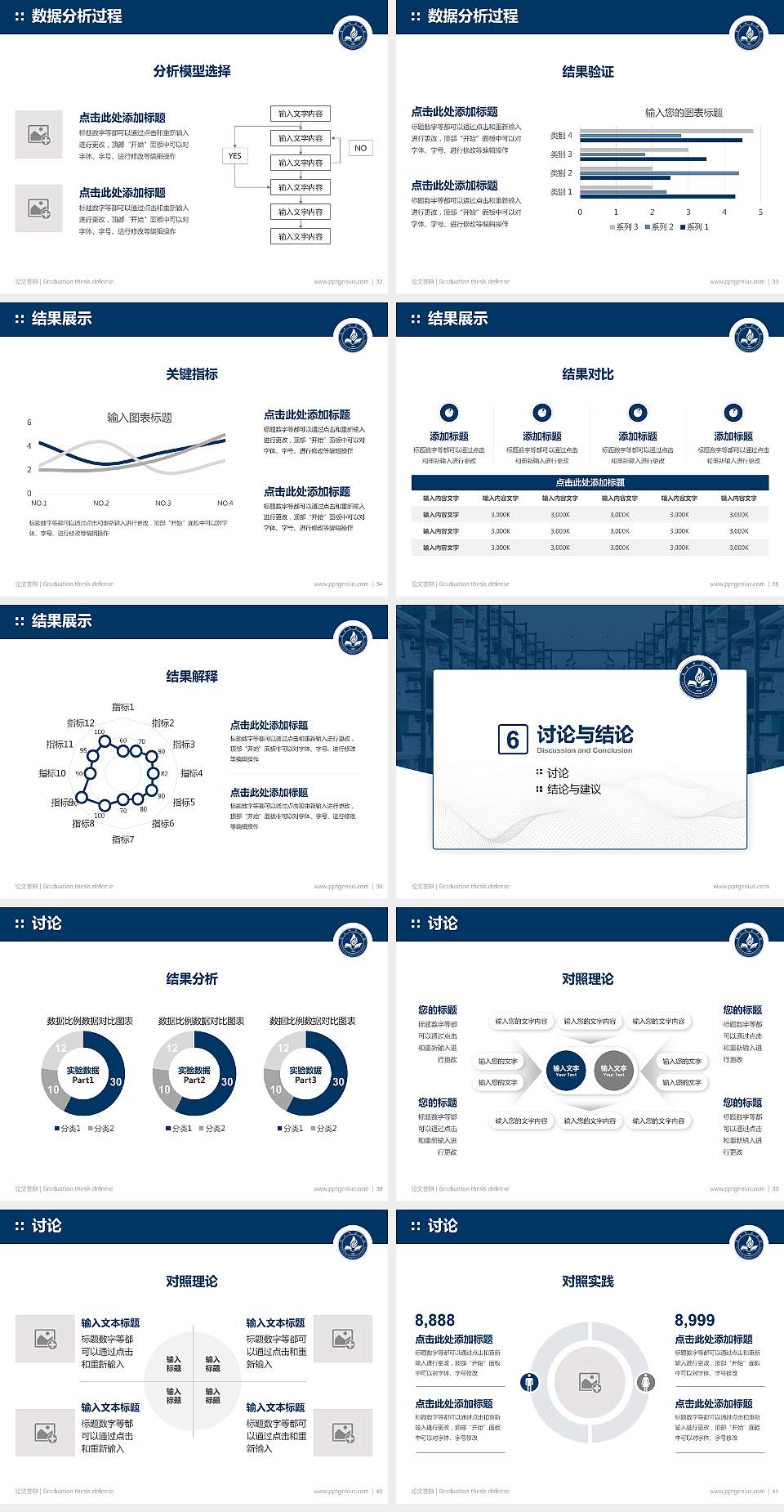 南昌师范学院论文答辩标准PPT模板4:3格式幻灯片预览图5