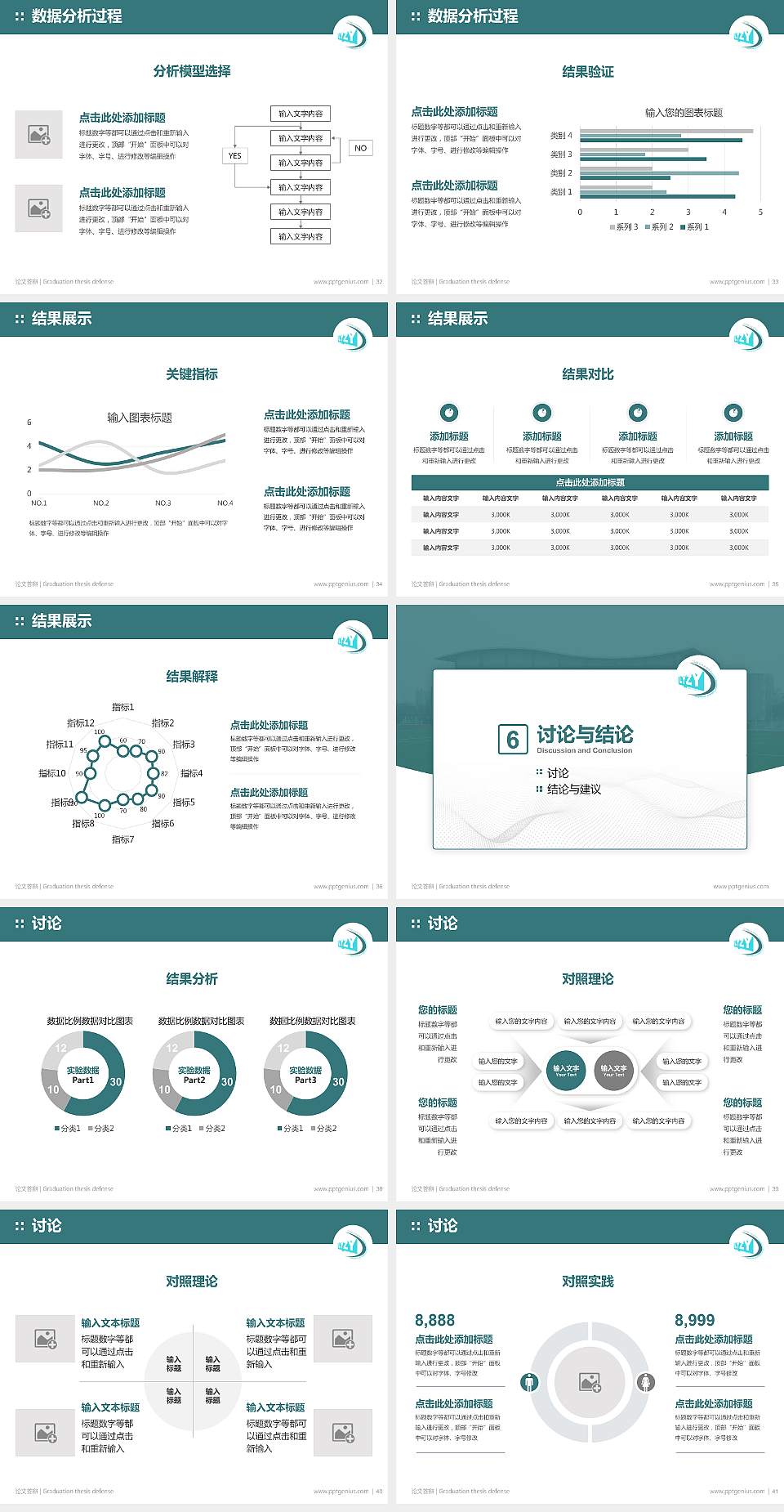 辽阳职业技术学院论文答辩标准PPT模板4:3格式幻灯片预览图5