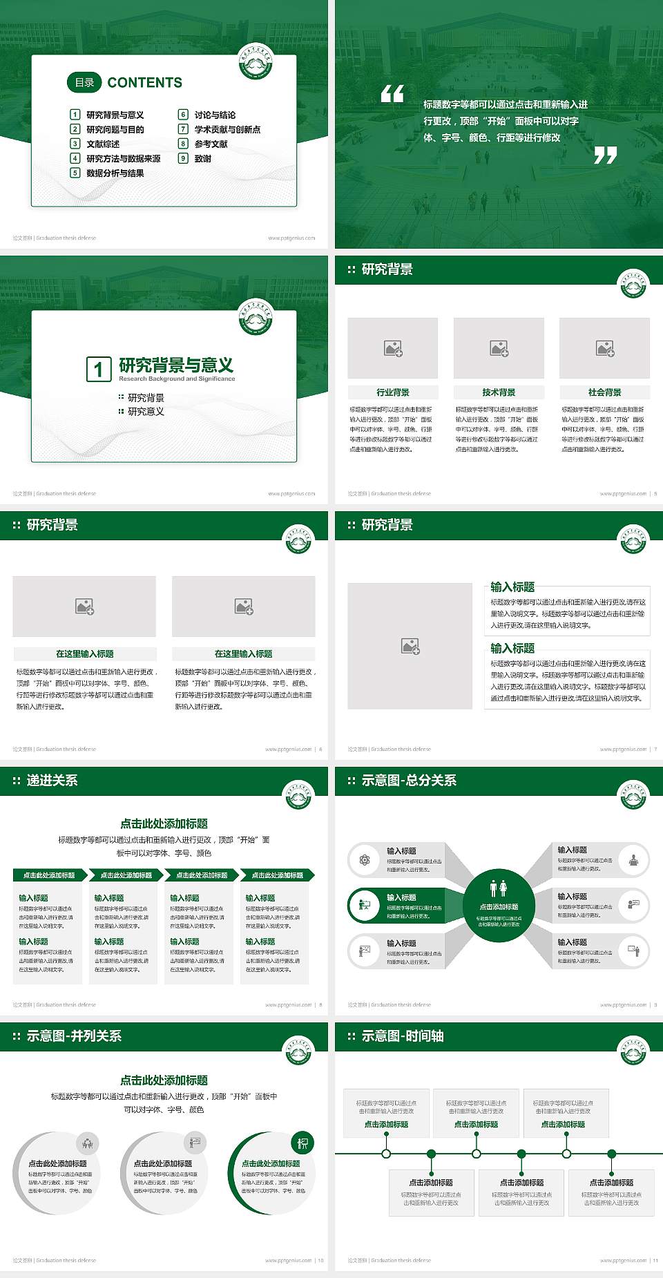 榆林职业技术学院论文答辩标准PPT模板4:3格式幻灯片预览图2