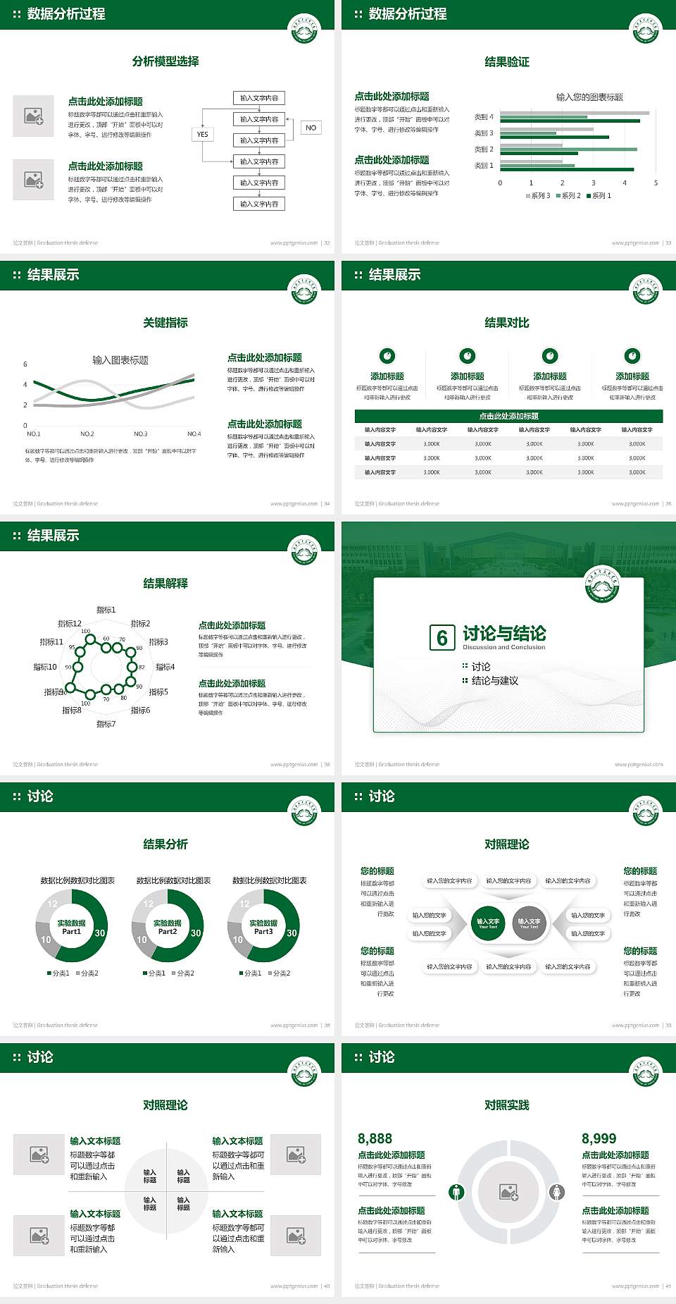 榆林职业技术学院论文答辩标准PPT模板4:3格式幻灯片预览图5