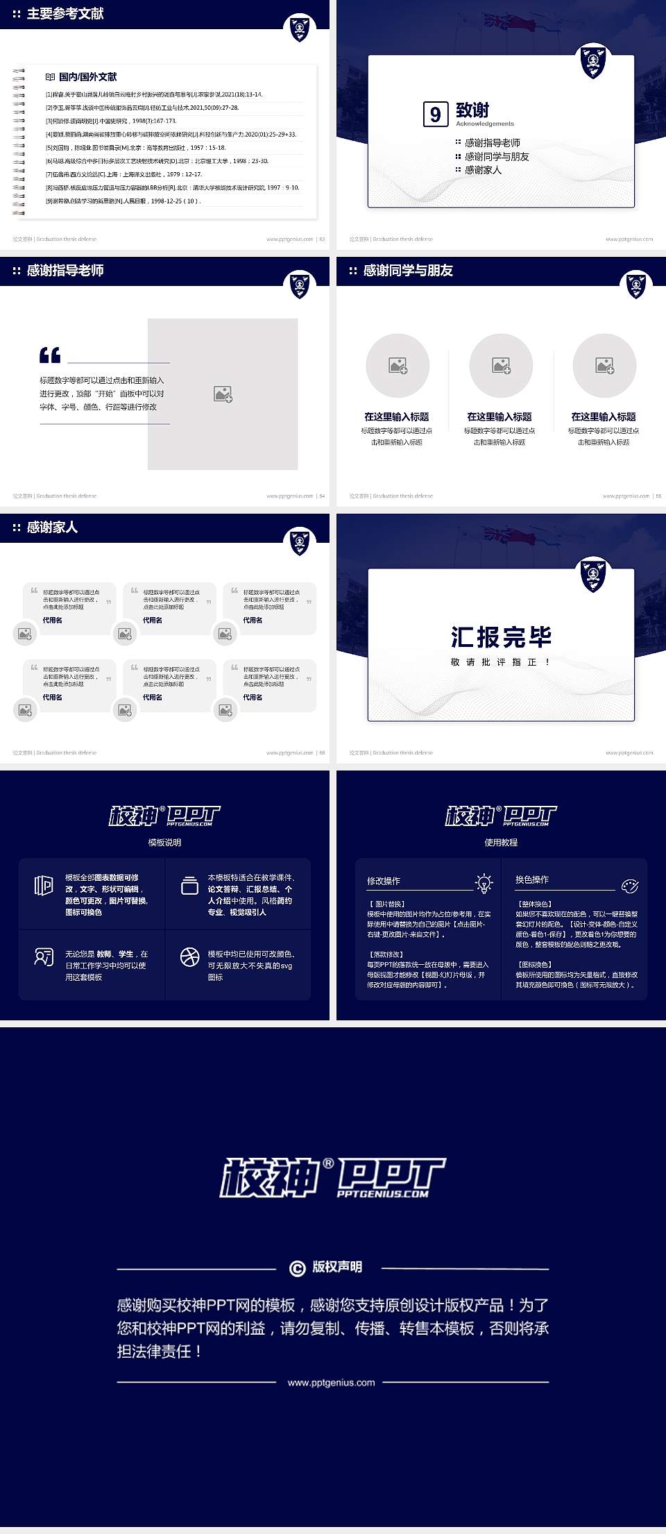 西交利物浦大学论文答辩标准PPT模板4:3格式幻灯片预览图7