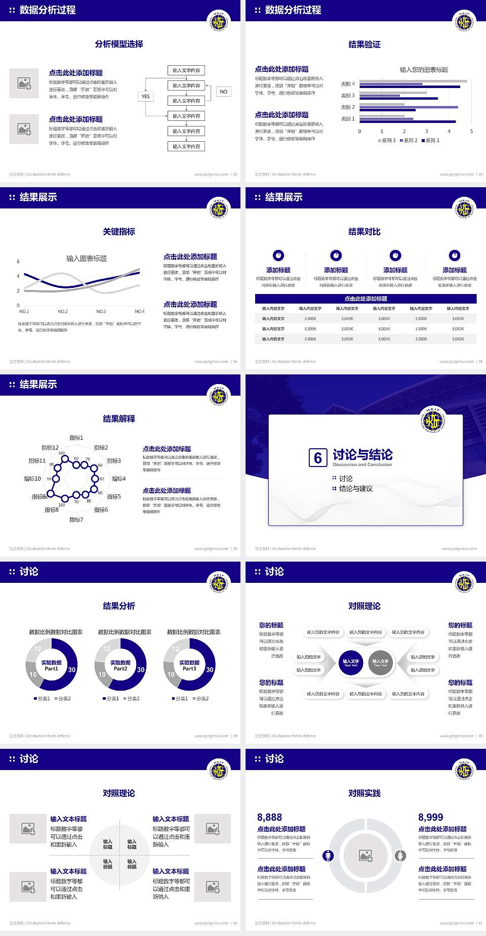 香港科技专上书院论文答辩标准PPT模板4:3格式幻灯片预览图5