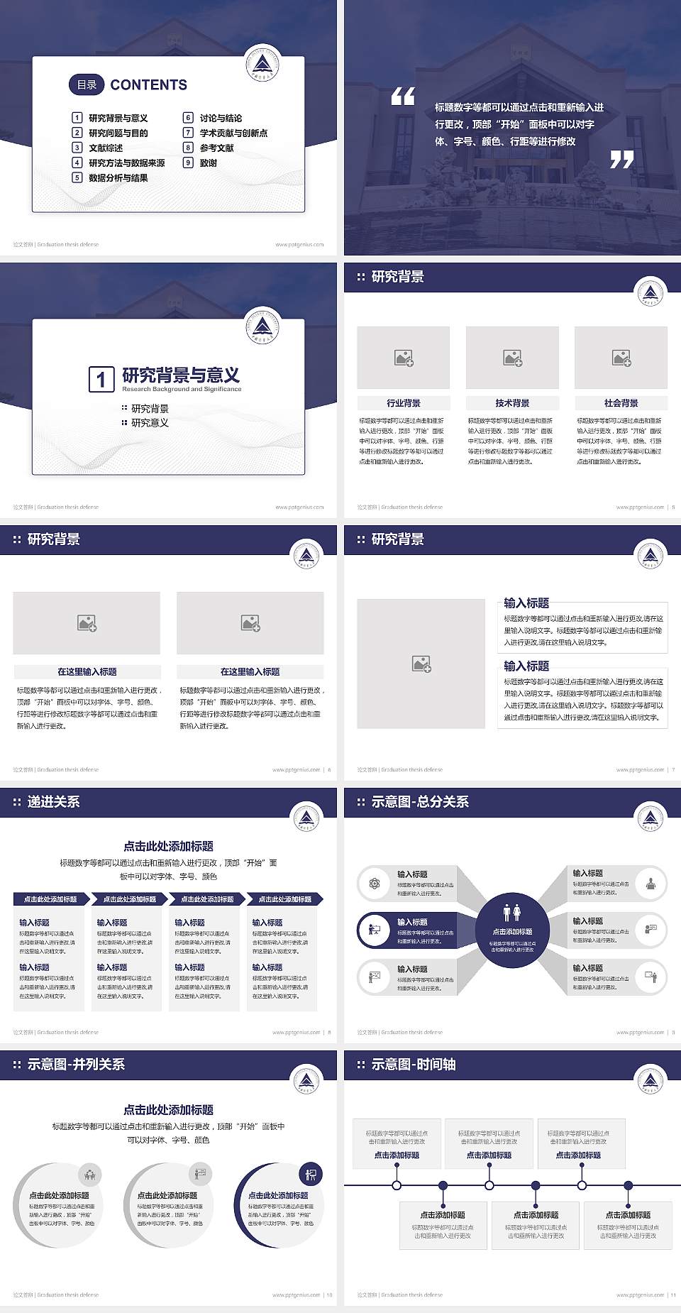 中国计量大学现代科技学院论文答辩标准PPT模板4:3格式幻灯片预览图2