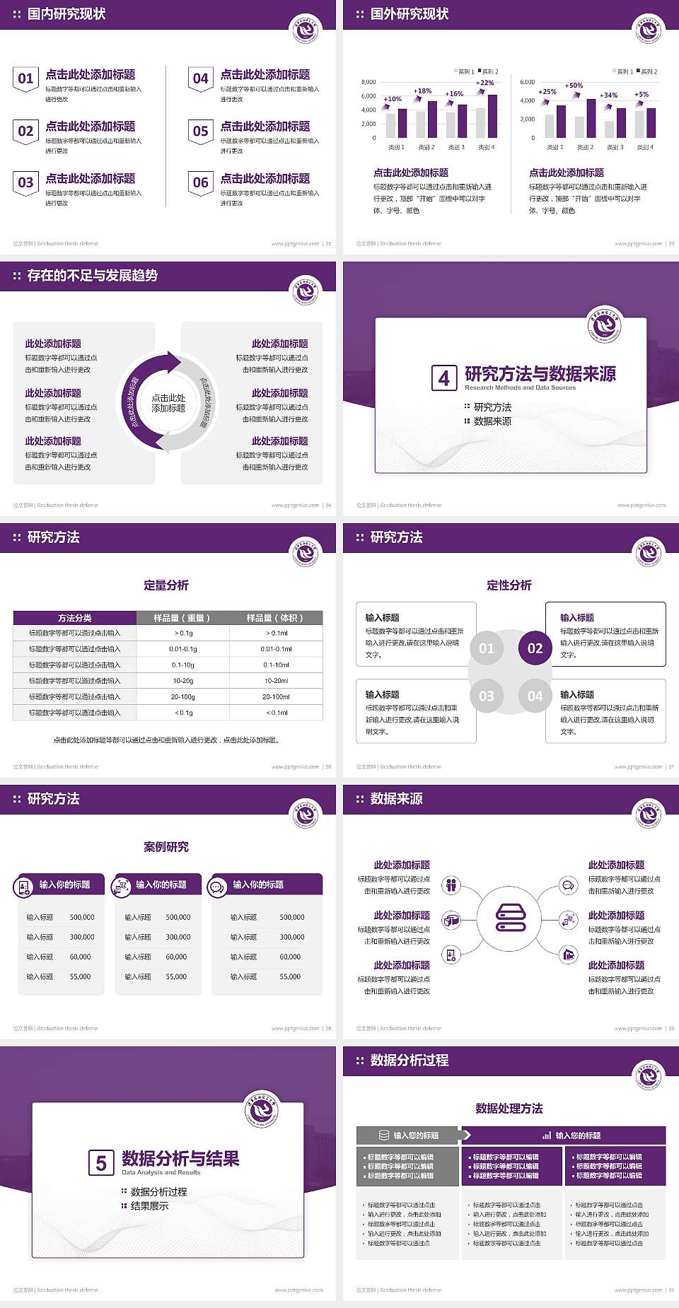 辽宁石油化工大学论文答辩标准PPT模板4:3格式幻灯片预览图4