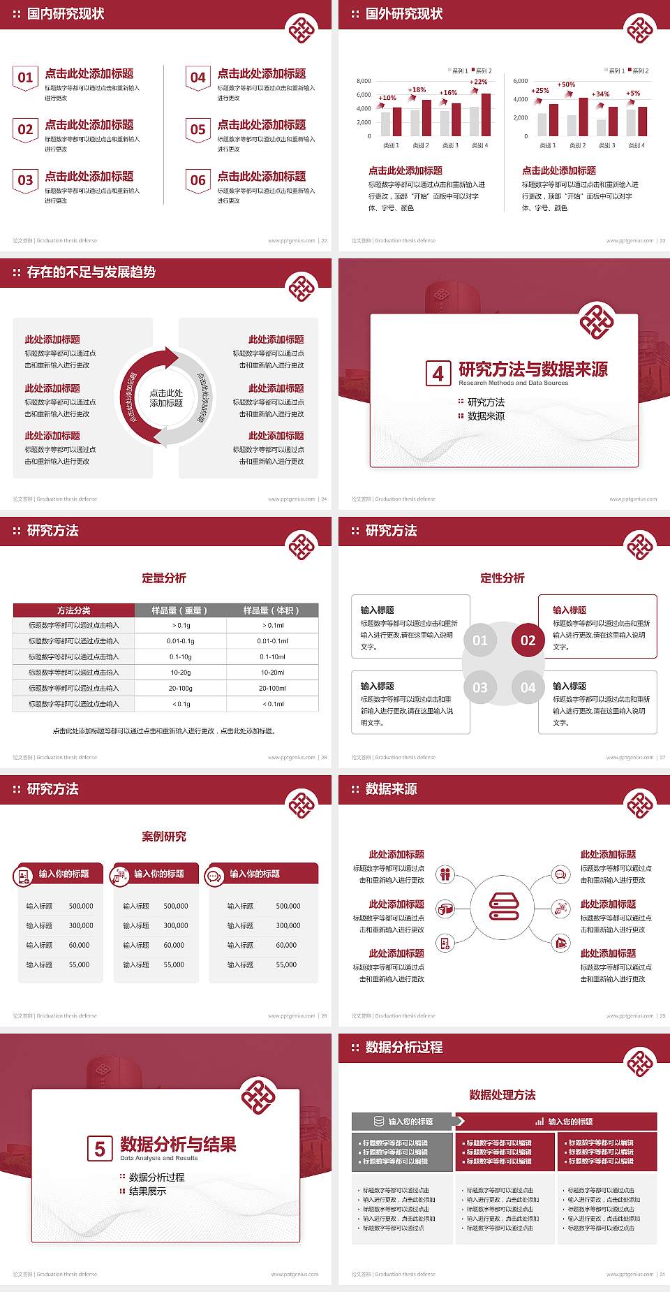 香港理工大学论文答辩标准PPT模板4:3格式幻灯片预览图4