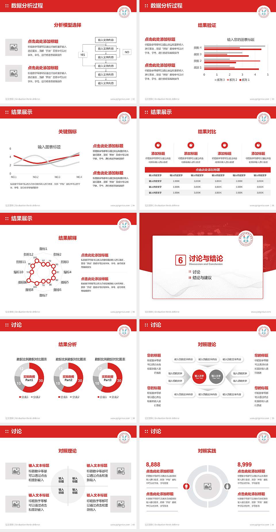 郑州信息工程职业学院论文答辩标准PPT模板4:3格式幻灯片预览图5