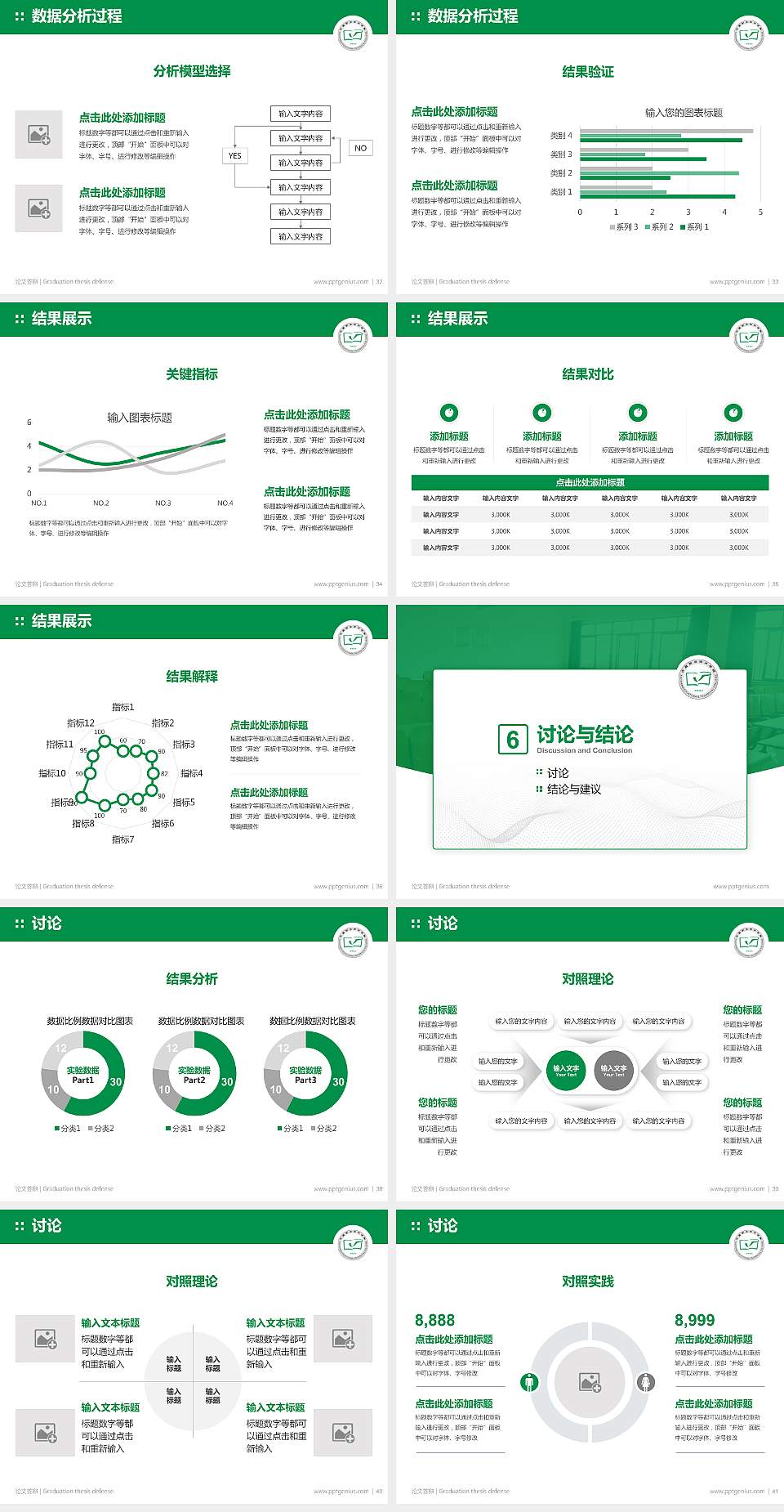许昌职业技术学院论文答辩标准PPT模板4:3格式幻灯片预览图5