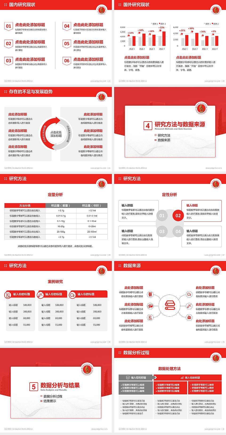 陕西能源职业技术学院论文答辩标准PPT模板4:3格式幻灯片预览图4