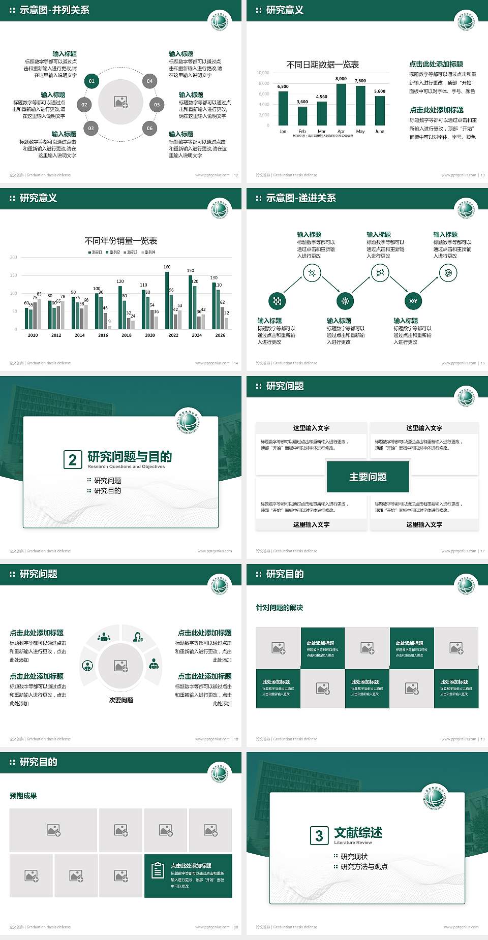 保定电力职业技术学院论文答辩标准PPT模板4:3格式幻灯片预览图3