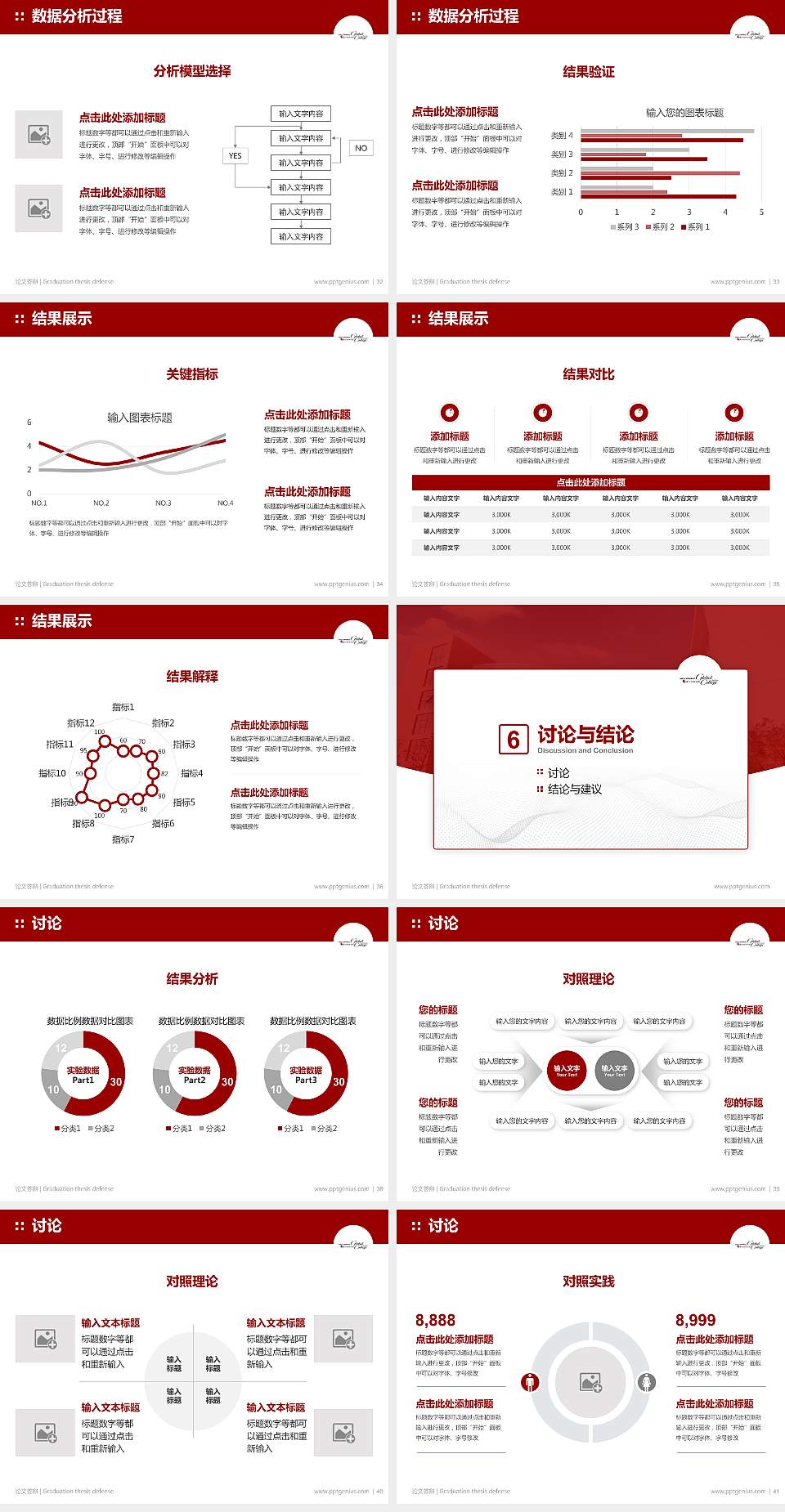 苏州港大思培科技职业学院论文答辩标准PPT模板4:3格式幻灯片预览图5