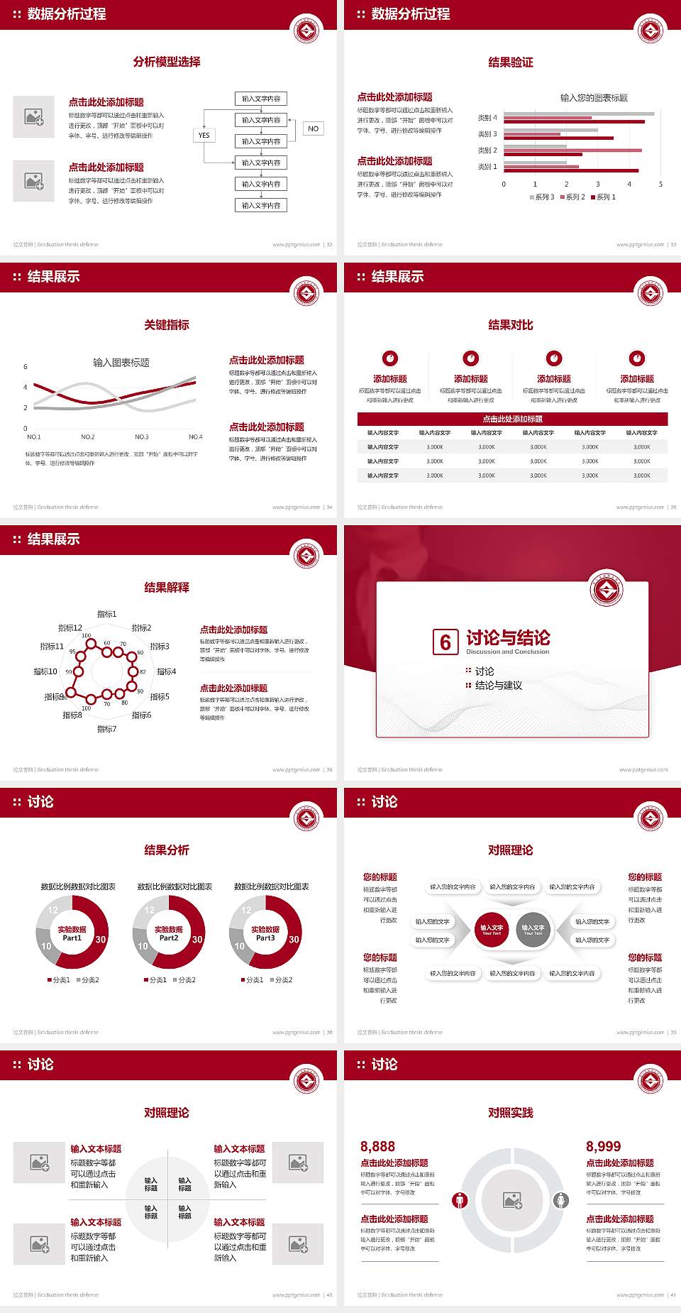 浙江金融职业学院论文答辩标准PPT模板4:3格式幻灯片预览图5