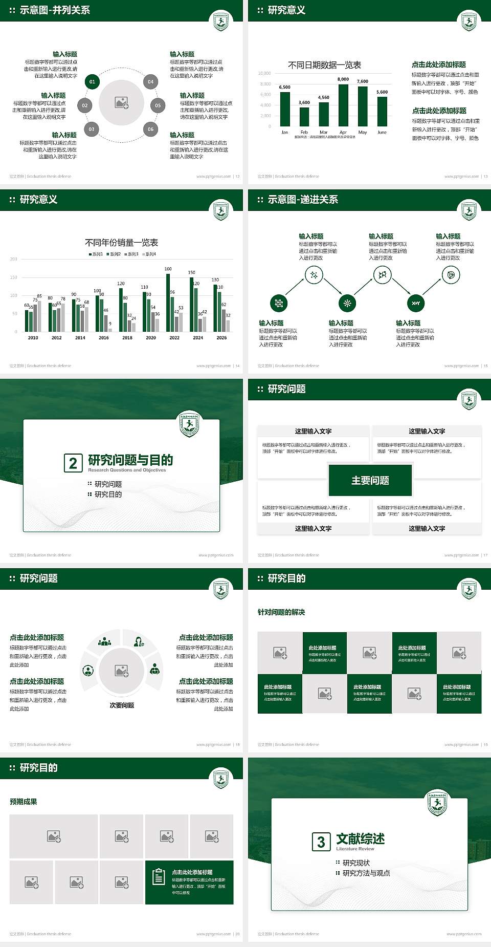 南昌健康职业技术学院论文答辩标准PPT模板4:3格式幻灯片预览图3