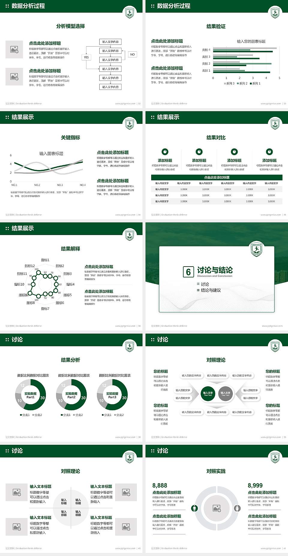 南昌健康职业技术学院论文答辩标准PPT模板4:3格式幻灯片预览图5