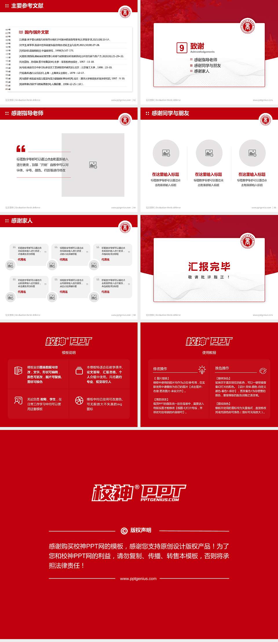 贵州黔南经济学院论文答辩标准PPT模板4:3格式幻灯片预览图7