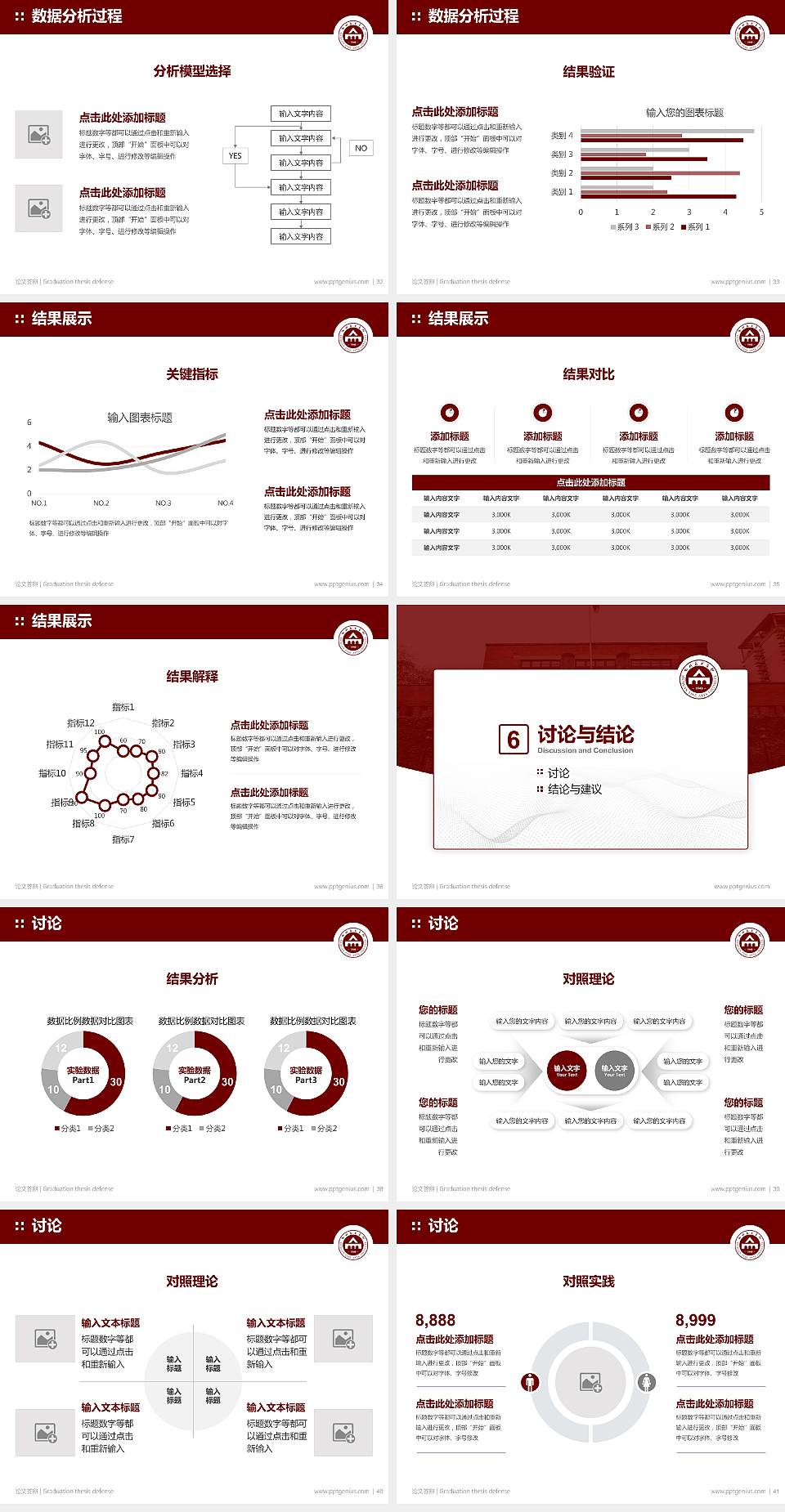 四川美术学院论文答辩标准PPT模板4:3格式幻灯片预览图5