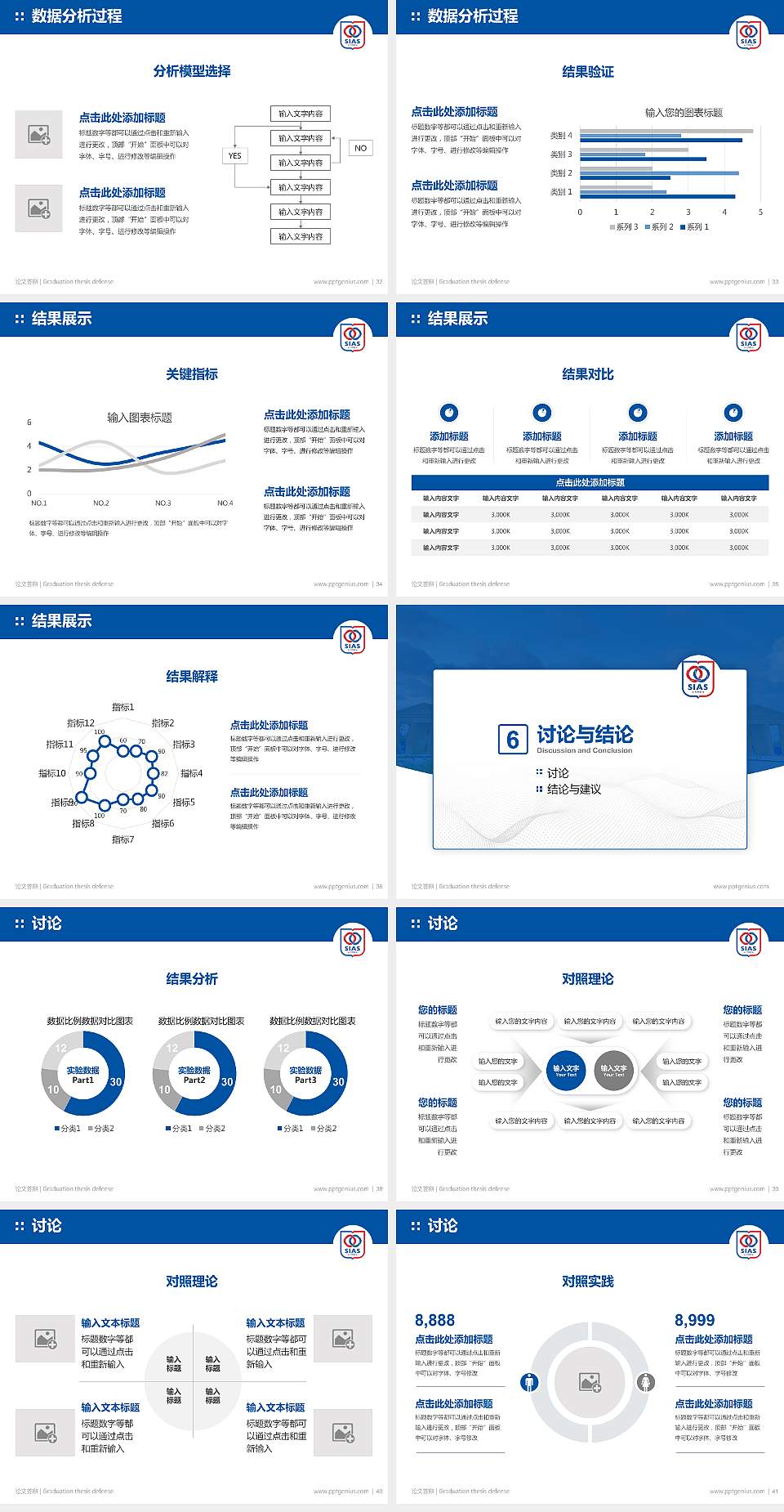 郑州西亚斯学院论文答辩标准PPT模板4:3格式幻灯片预览图5