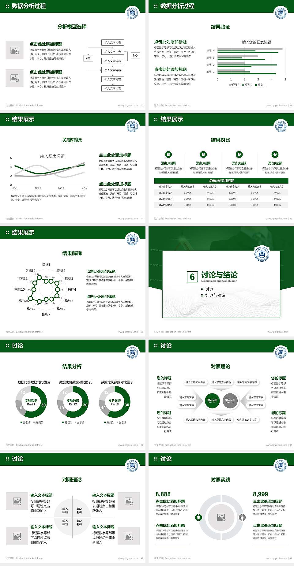 重庆商务职业学院论文答辩标准PPT模板4:3格式幻灯片预览图5