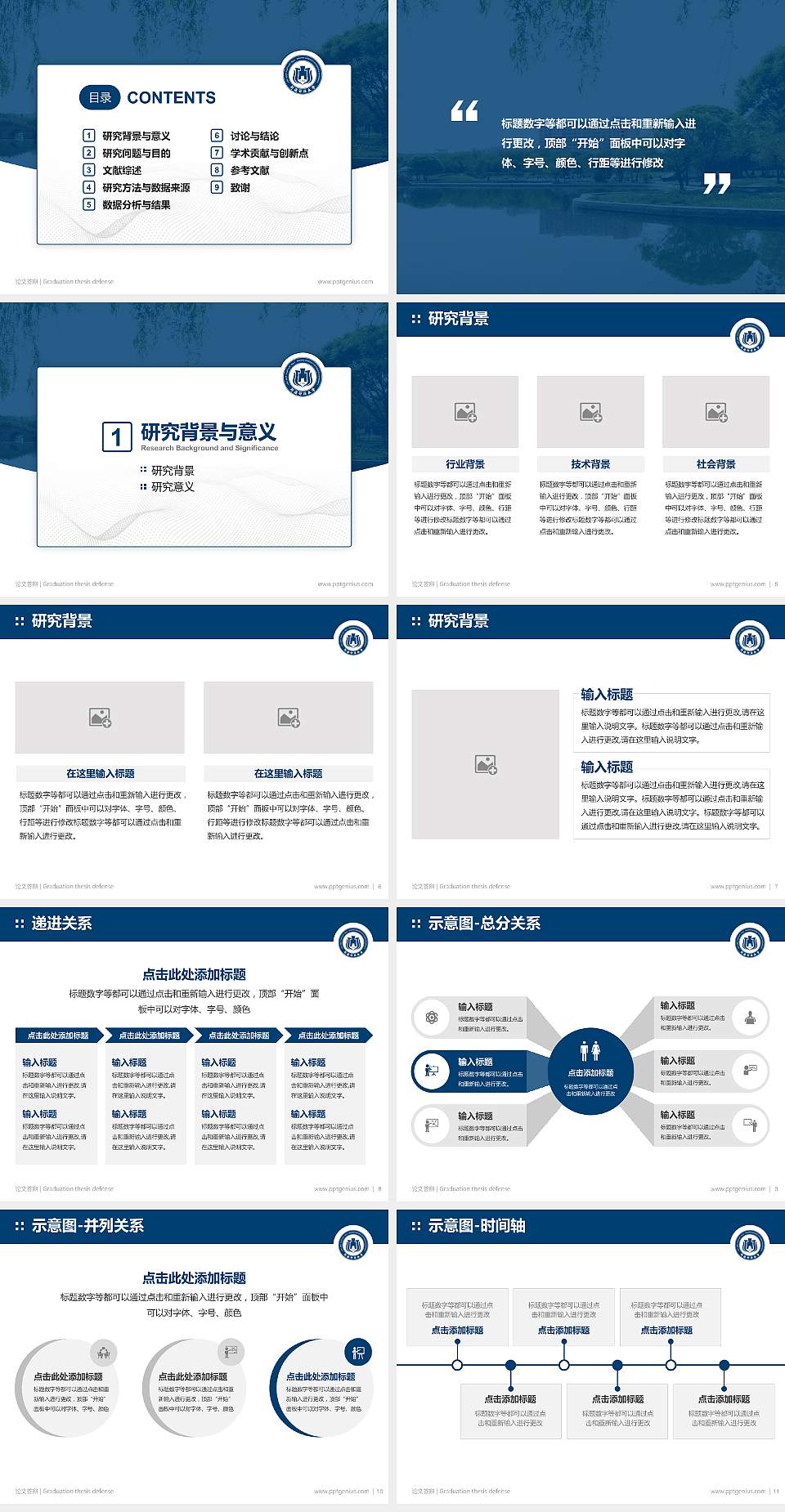 新疆财经大学论文答辩标准PPT模板4:3格式幻灯片预览图2