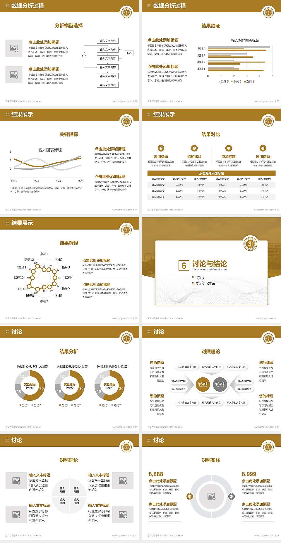 泉州纺织服装职业学院论文答辩标准PPT模板4:3格式幻灯片预览图5