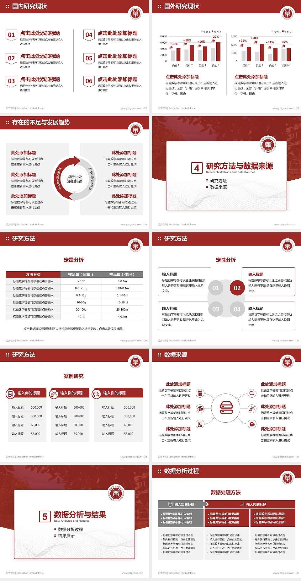 河南牧业经济学院论文答辩标准PPT模板4:3格式幻灯片预览图4
