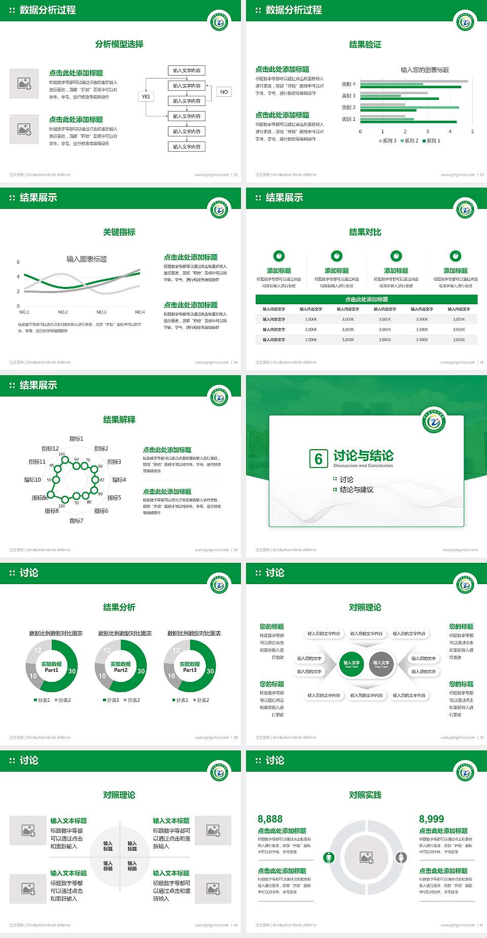 贵州农业职业学院论文答辩标准PPT模板4:3格式幻灯片预览图5
