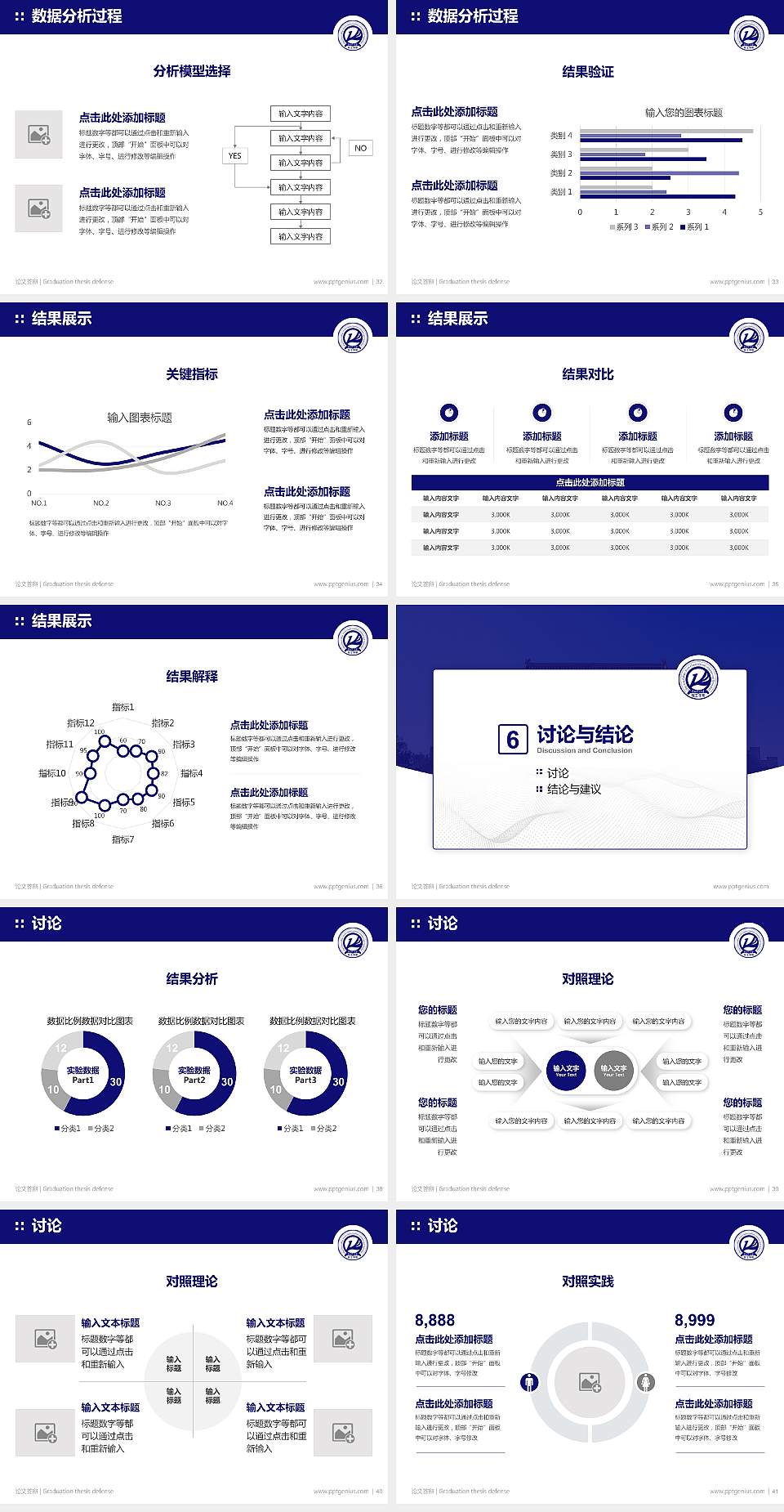 华北理工大学轻工学院论文答辩标准PPT模板4:3格式幻灯片预览图5