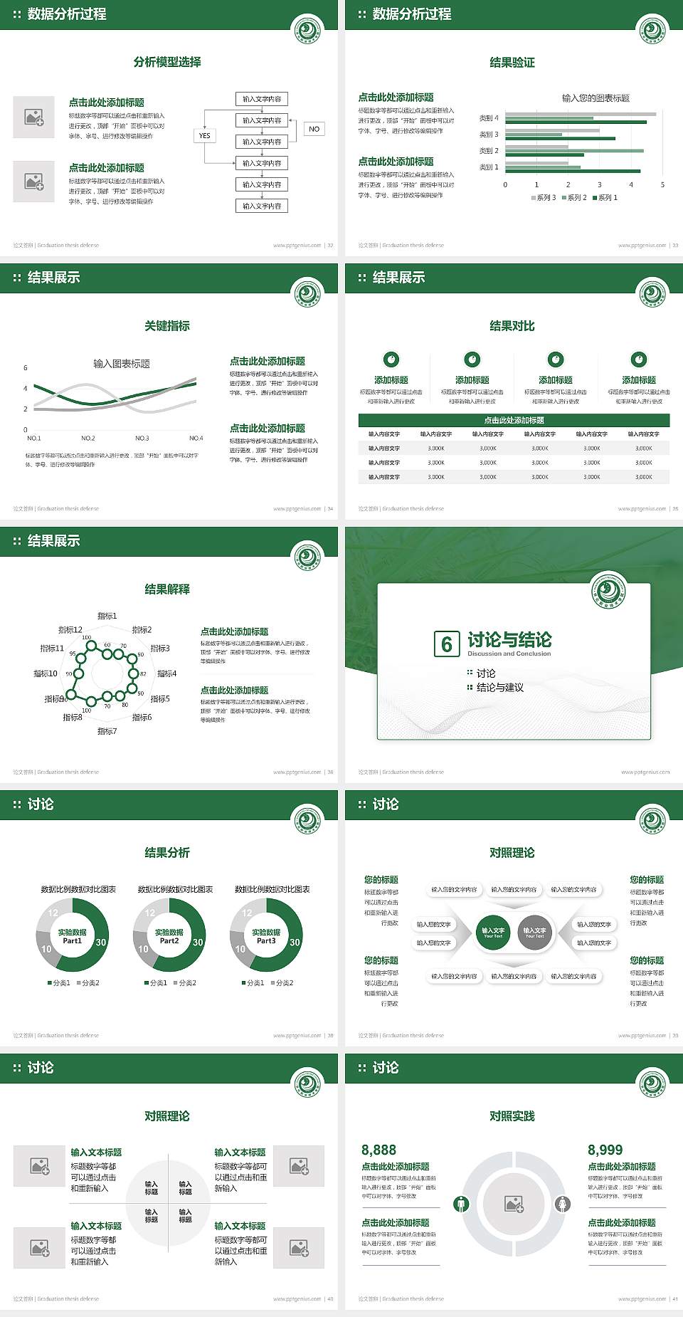 怀化职业技术学院论文答辩标准PPT模板4:3格式幻灯片预览图5