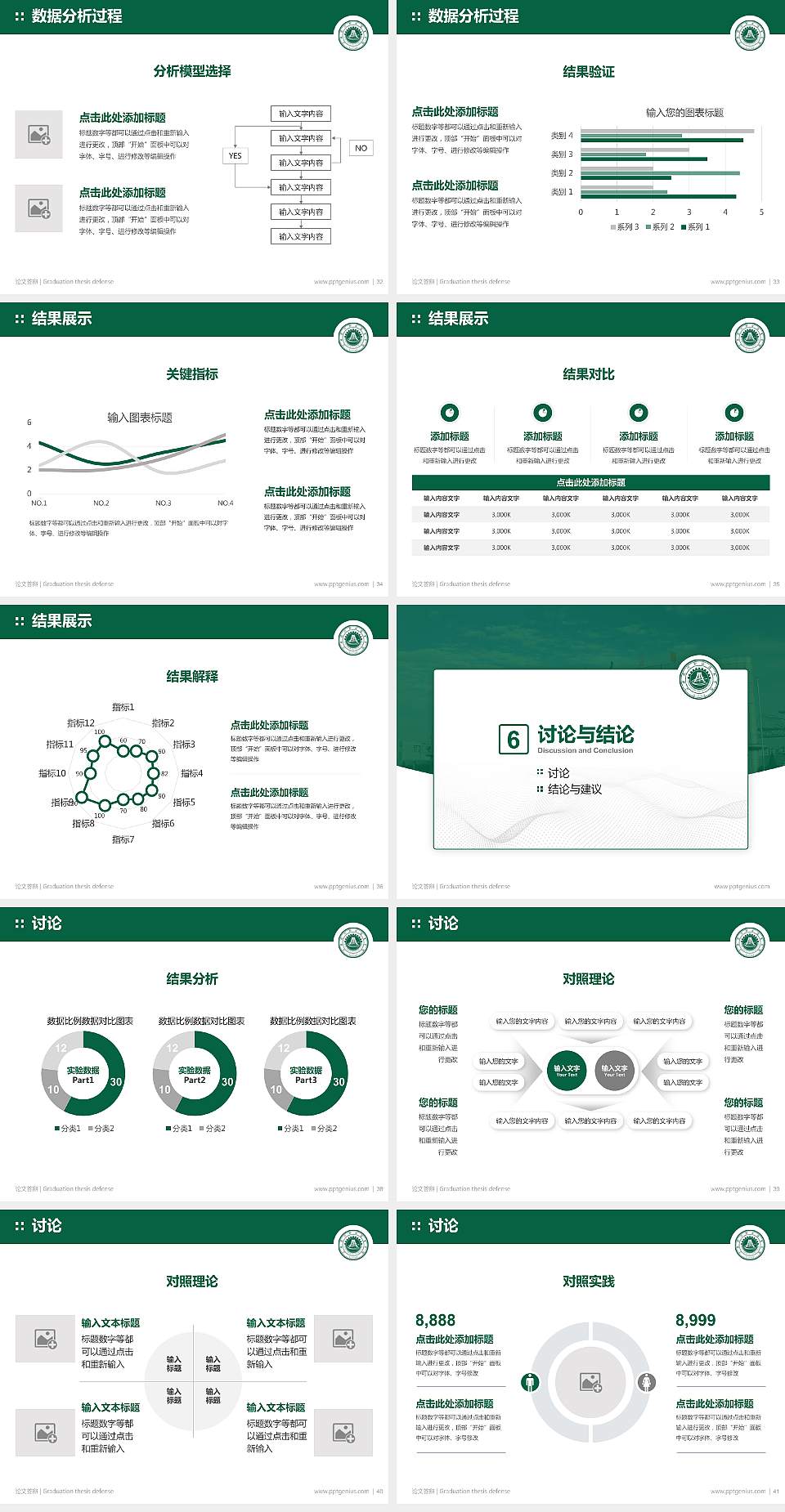 江西现代职业技术学院论文答辩标准PPT模板4:3格式幻灯片预览图5