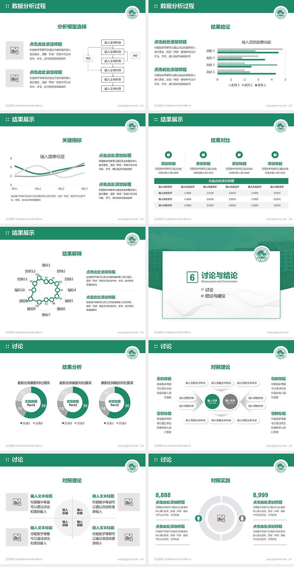 泉州理工职业学院论文答辩标准PPT模板4:3格式幻灯片预览图5
