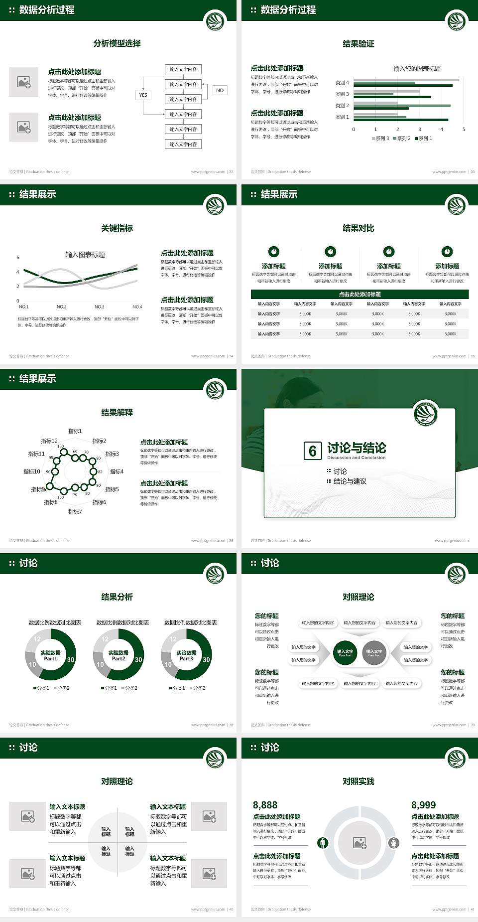 贵阳幼儿师范高等专科学校论文答辩标准PPT模板4:3格式幻灯片预览图5