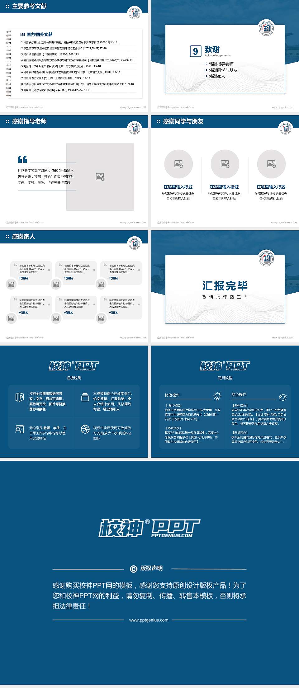 贵州中医药大学时珍学院论文答辩标准PPT模板4:3格式幻灯片预览图7