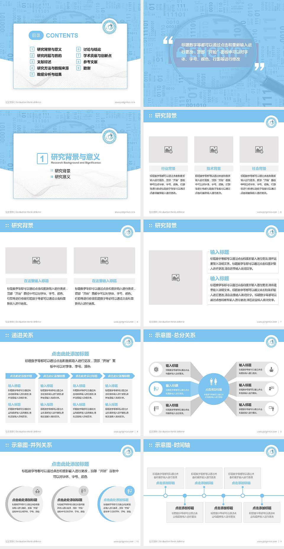 重庆安全技术职业学院论文答辩标准PPT模板4:3格式幻灯片预览图2
