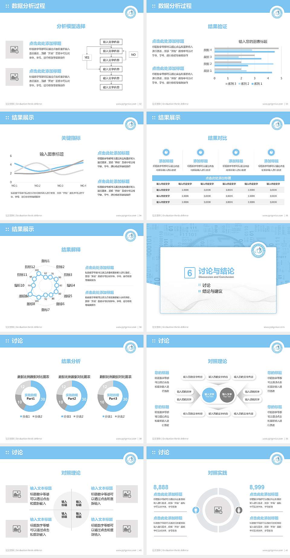 重庆安全技术职业学院论文答辩标准PPT模板4:3格式幻灯片预览图5
