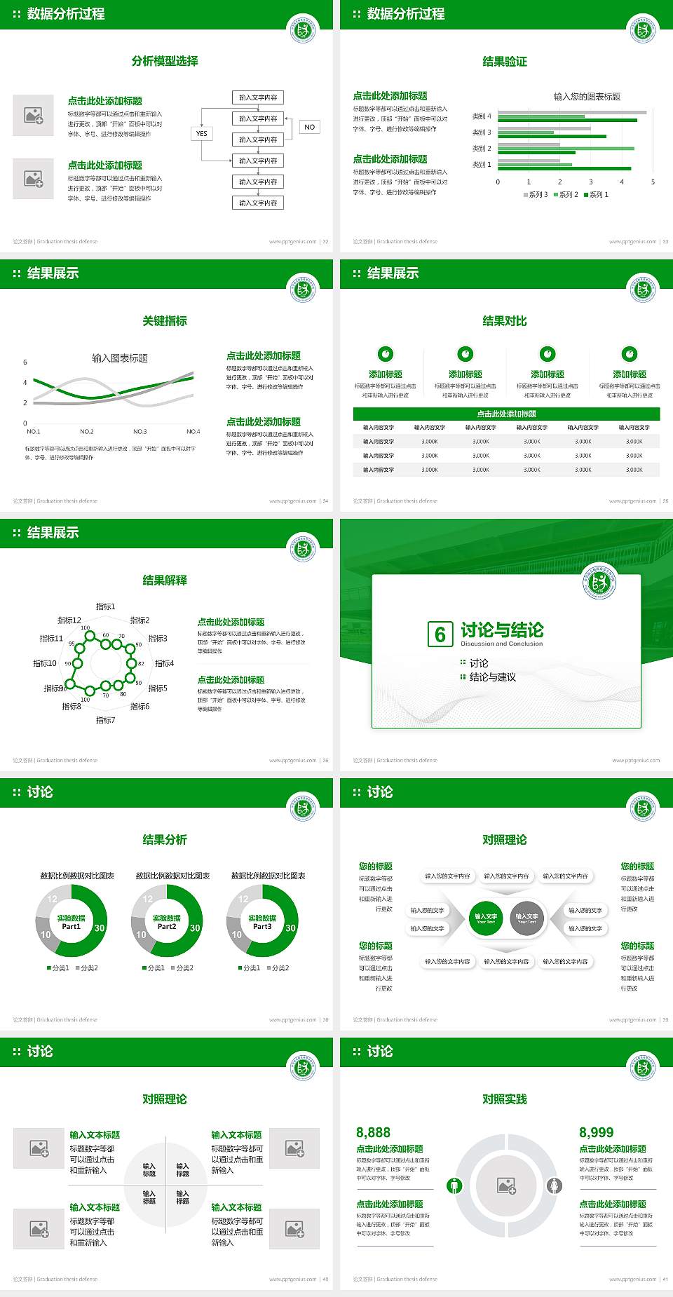 毕节幼儿师范高等专科学校论文答辩标准PPT模板4:3格式幻灯片预览图5