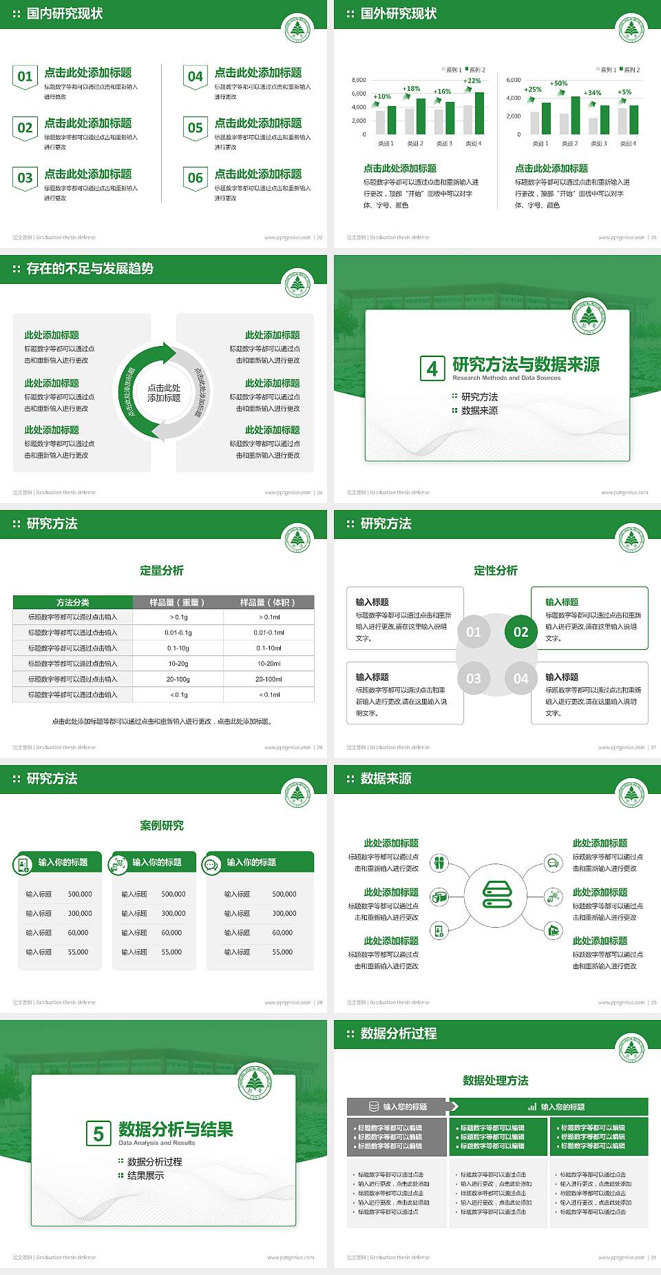 郑州澍青医学高等专科学校论文答辩标准PPT模板4:3格式幻灯片预览图4