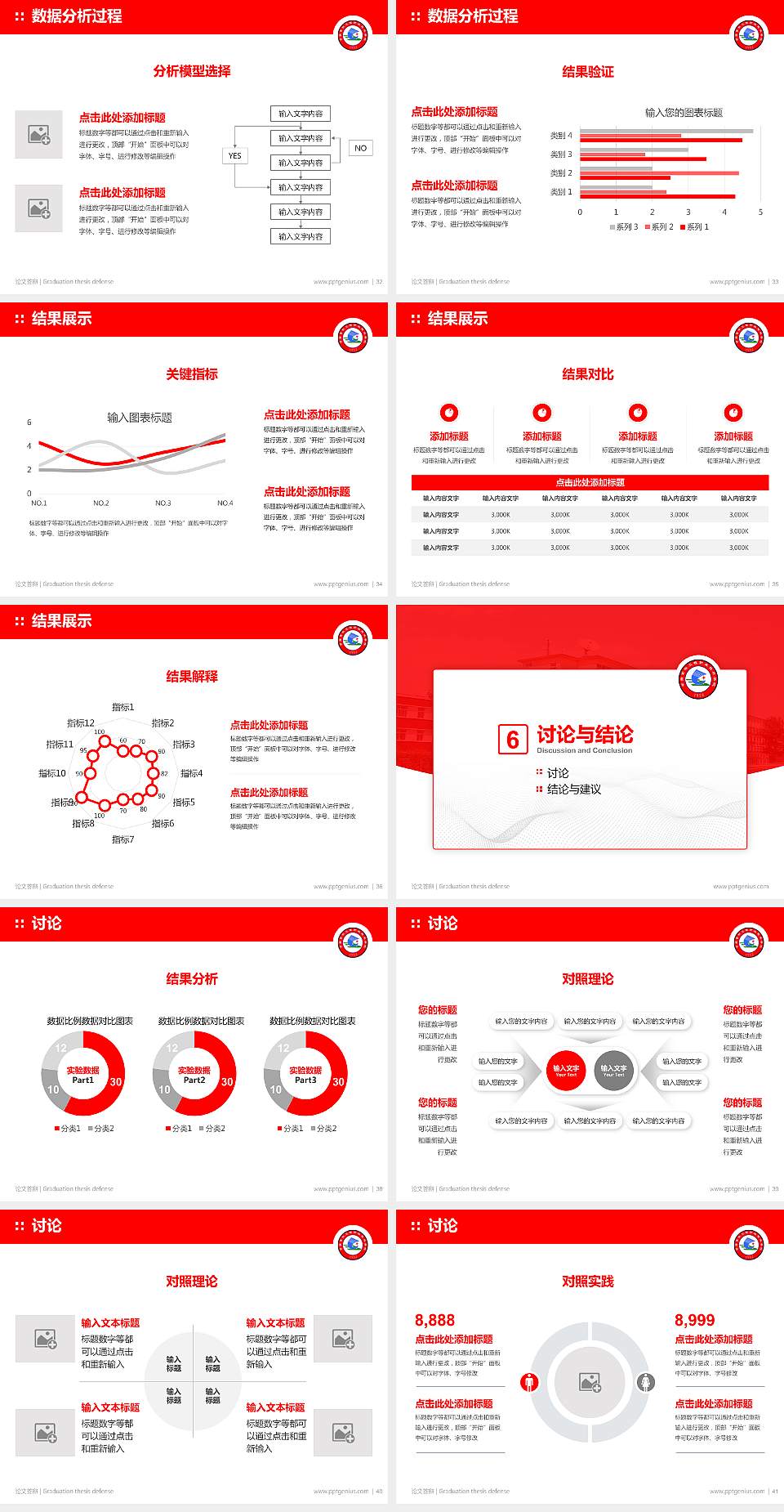 甘肃畜牧工程职业技术学院论文答辩标准PPT模板4:3格式幻灯片预览图5
