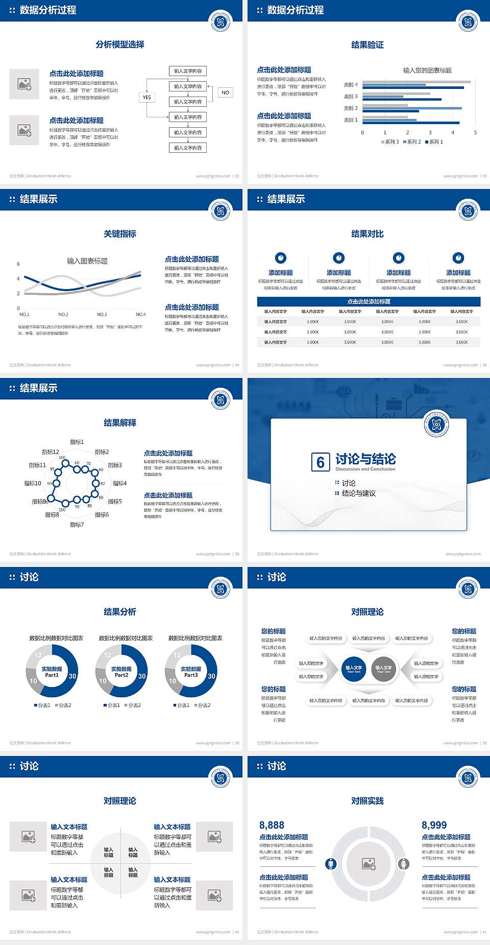 河南工业和信息化职业学院论文答辩标准PPT模板4:3格式幻灯片预览图5
