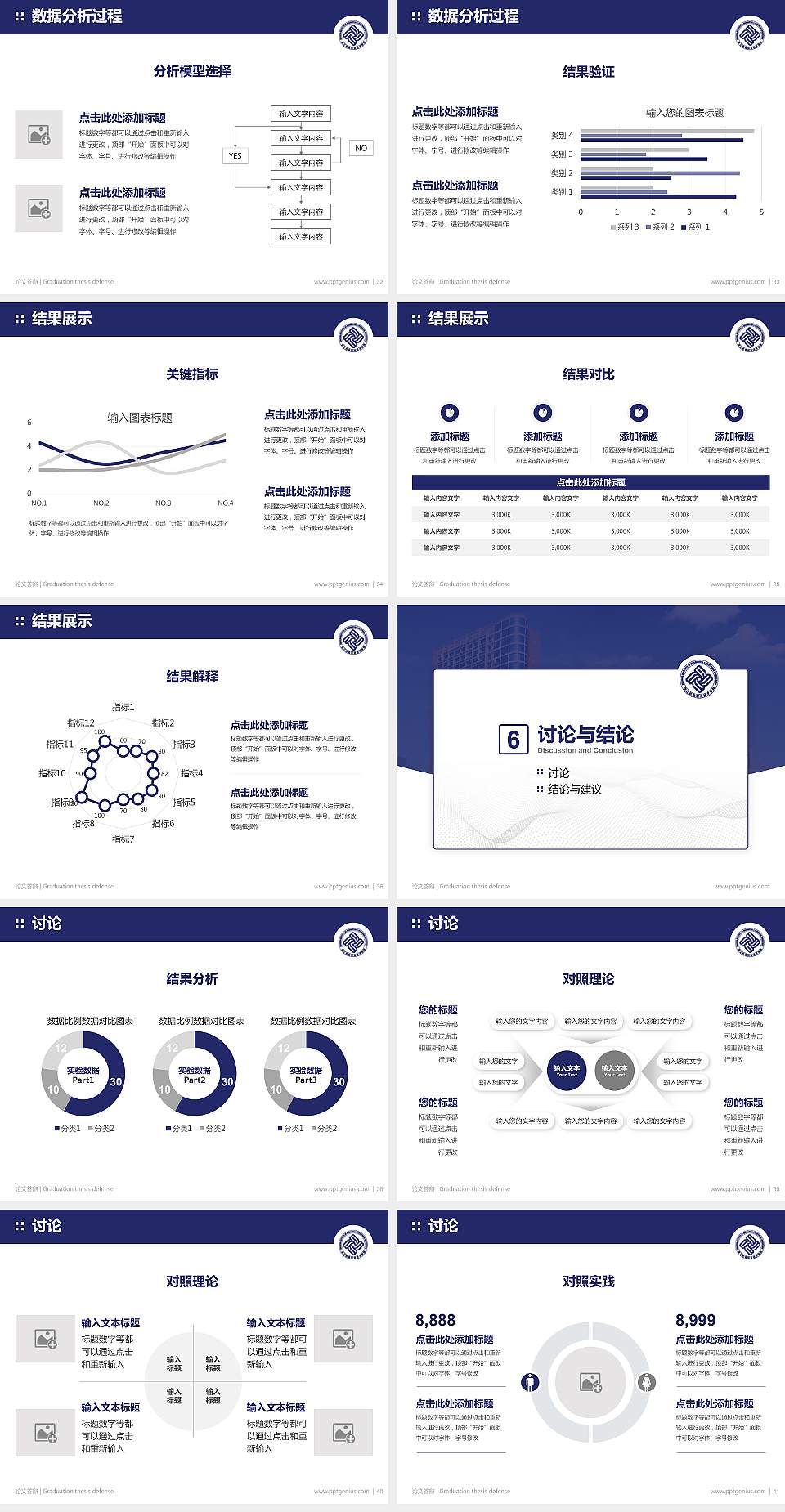 浙江机电职业技术学院论文答辩标准PPT模板4:3格式幻灯片预览图5