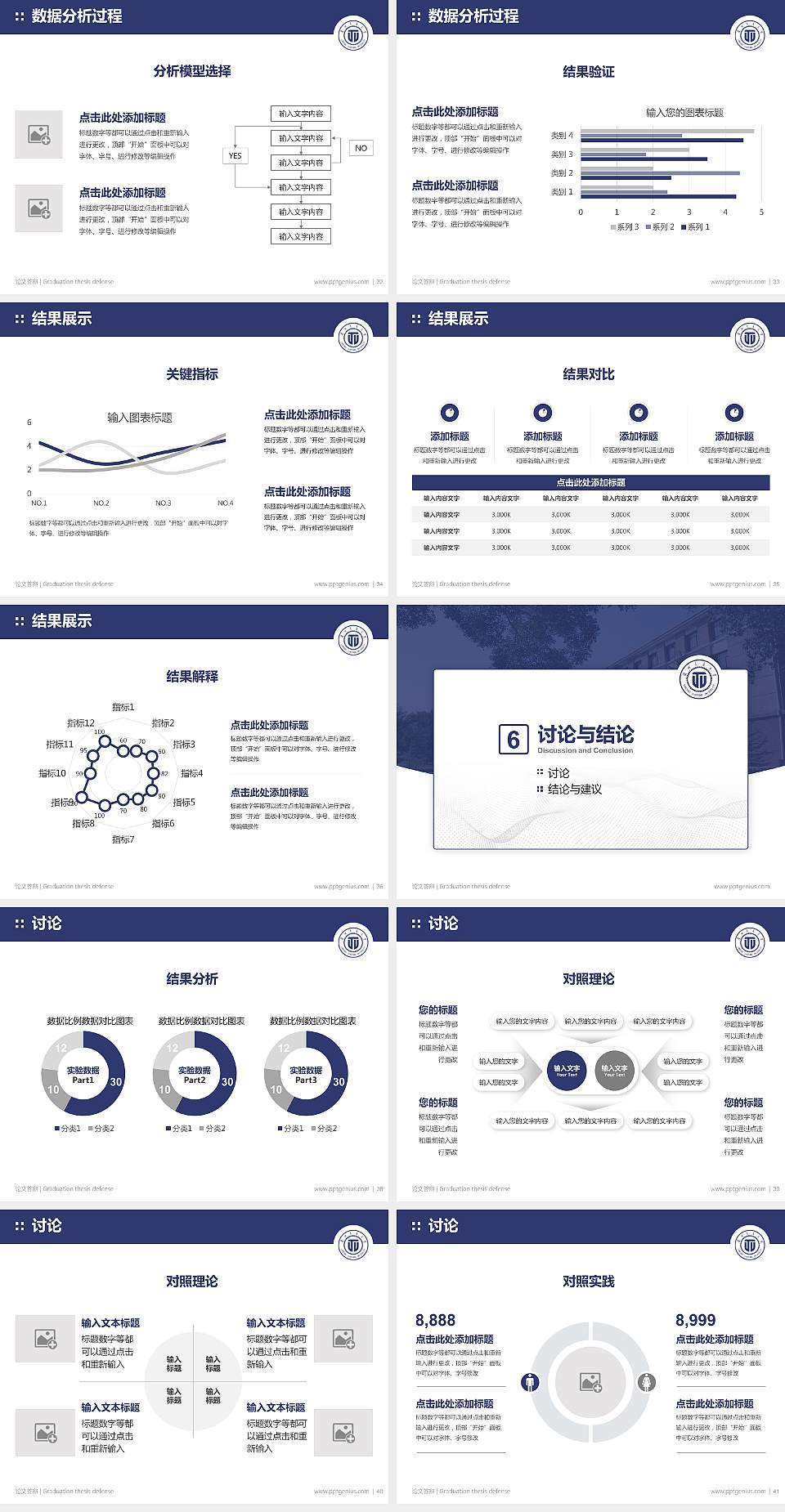 兰州交通大学论文答辩标准PPT模板4:3格式幻灯片预览图5