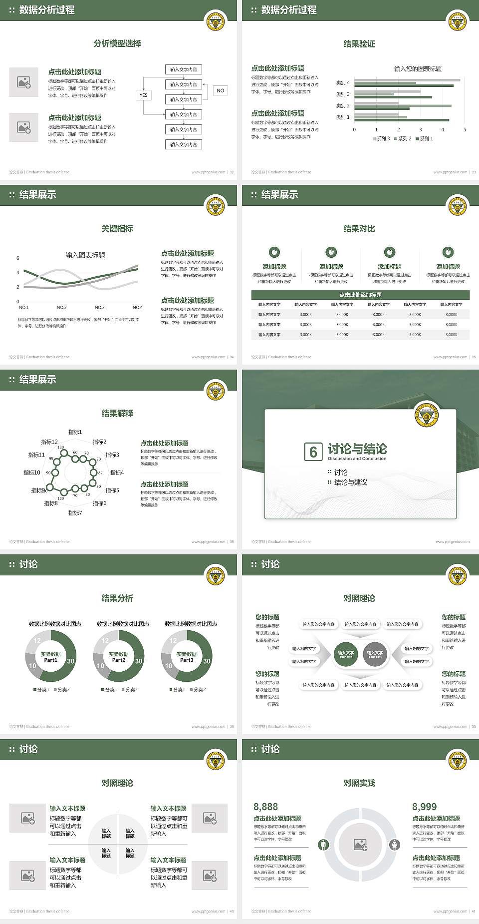 东南大学成贤学院论文答辩标准PPT模板4:3格式幻灯片预览图5