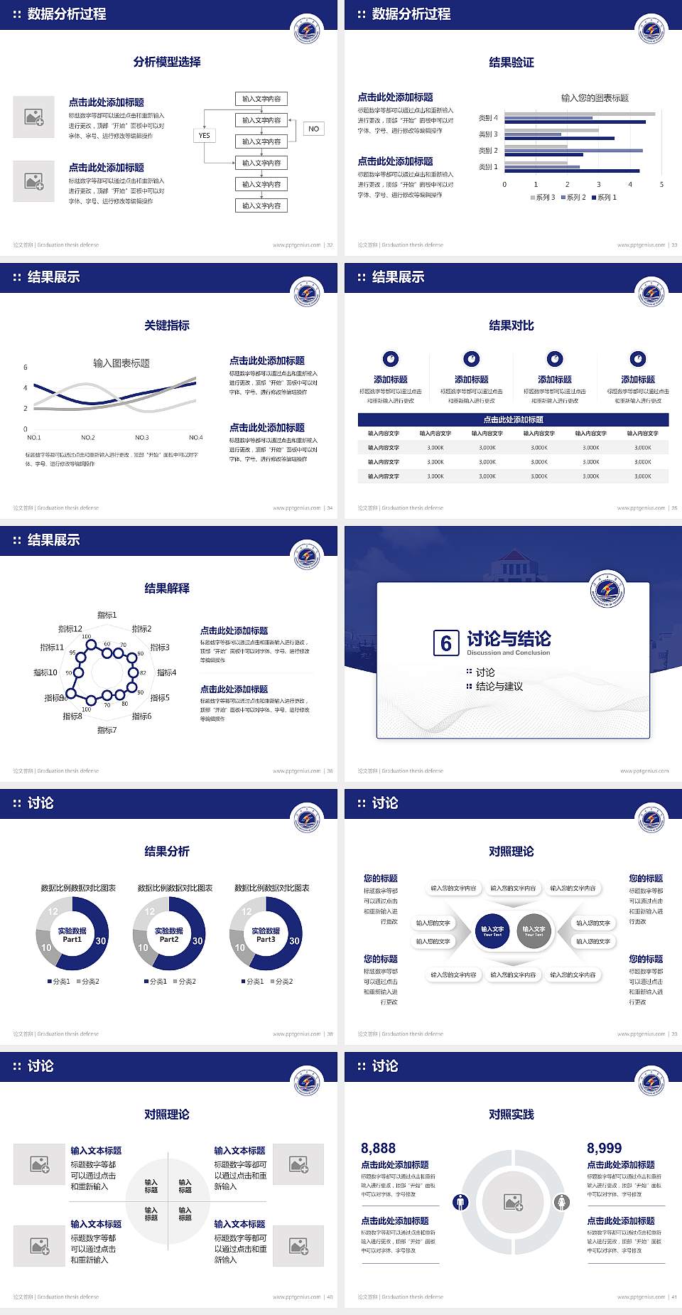 淮海工学院论文答辩标准PPT模板4:3格式幻灯片预览图5