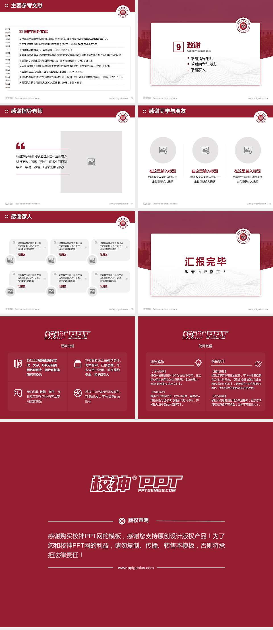 贵州中医药大学论文答辩标准PPT模板4:3格式幻灯片预览图7