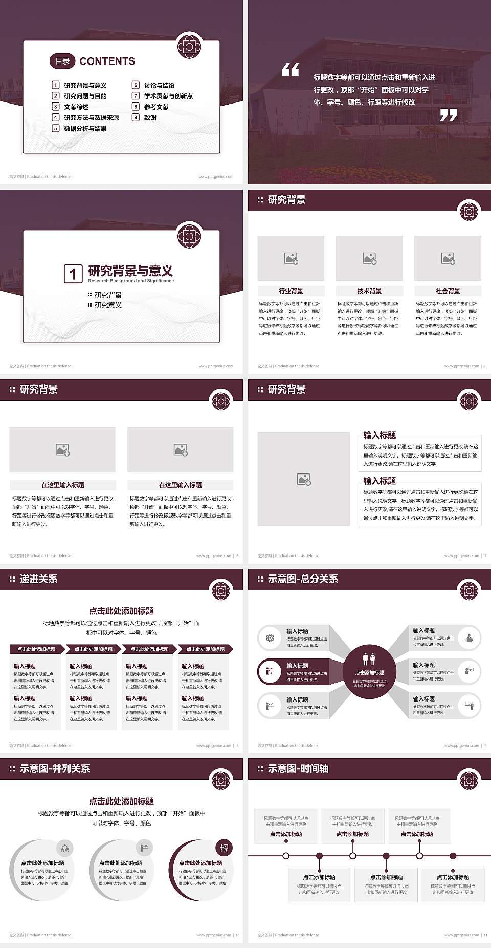 辽宁交通高等专科学校论文答辩标准PPT模板4:3格式幻灯片预览图2
